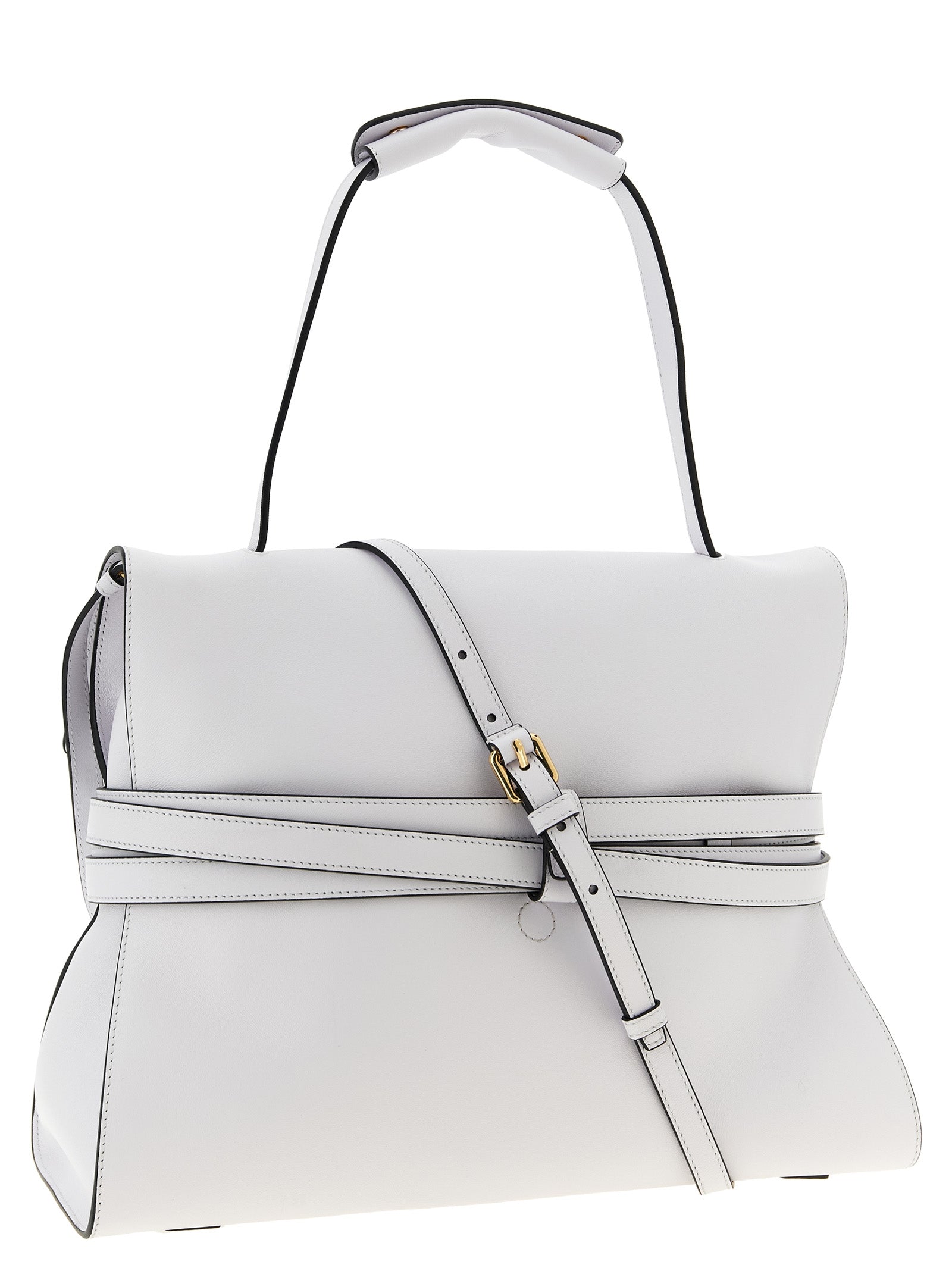 Moschino White Napa Leather / Calf Bos Taurus Shoulder Bag Moschino