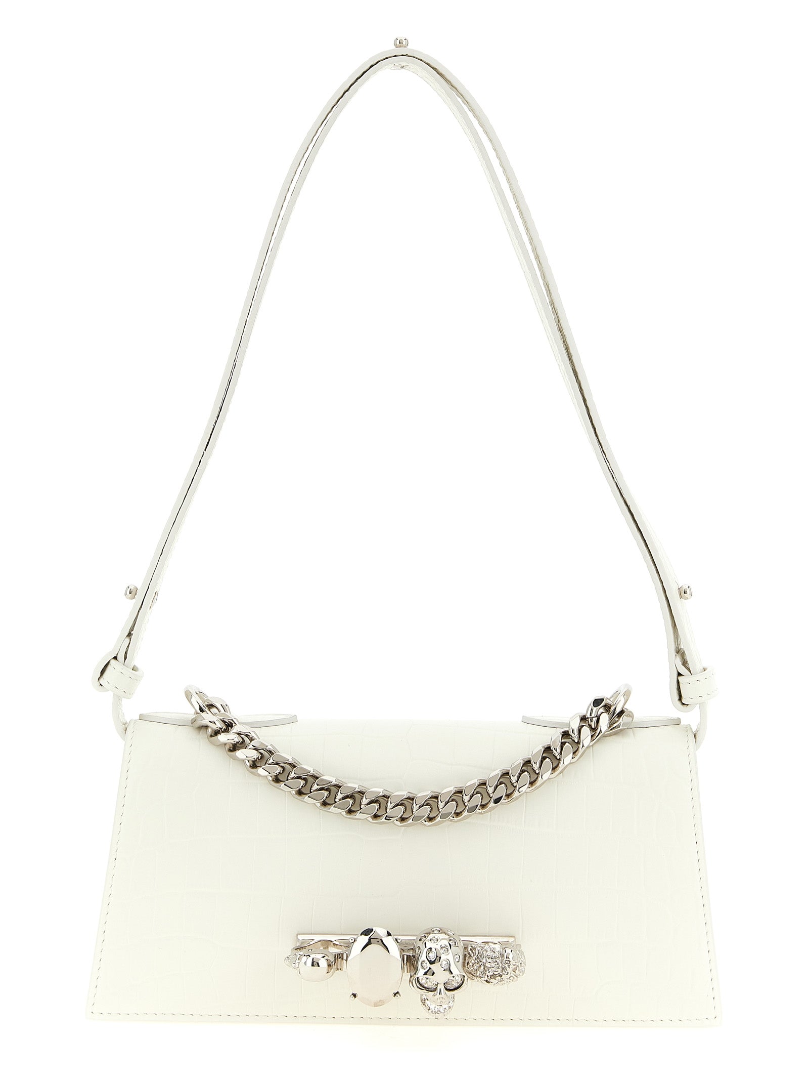 Alexander McQueen White Calfskin Shoulder Bag Alexander McQueen