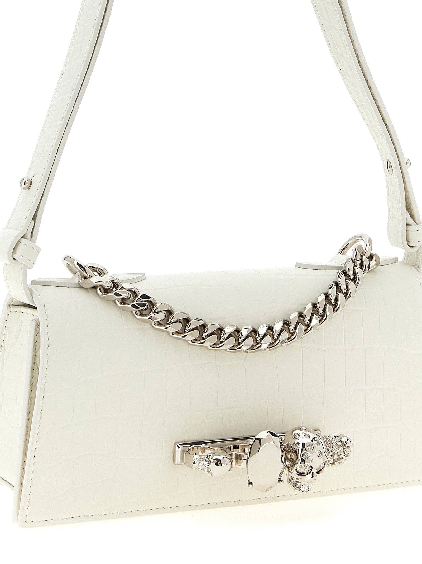 Alexander McQueen White Calfskin Shoulder Bag Alexander McQueen