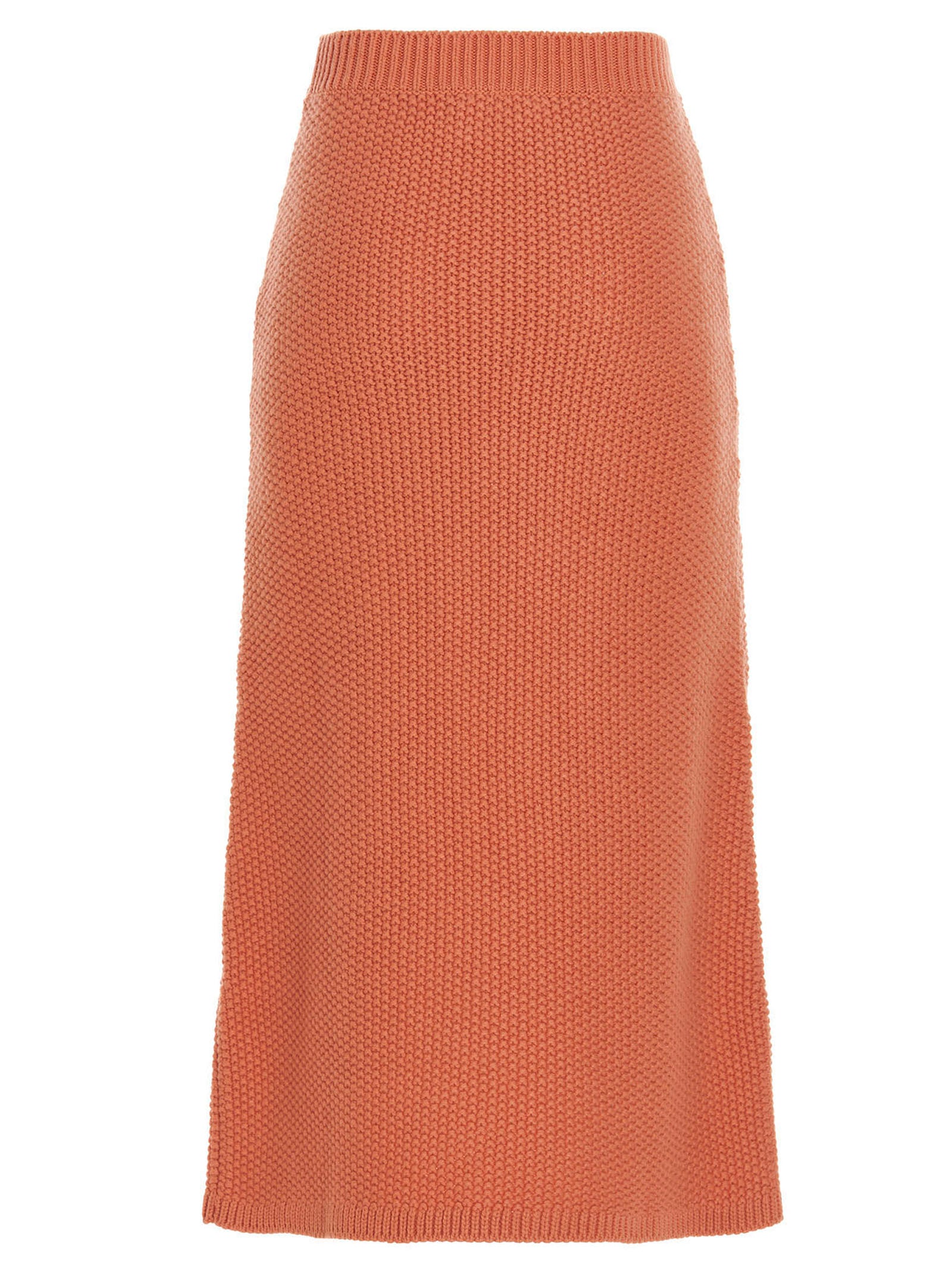 Chloé Orange Cashmere Mini Skirt Chloé
