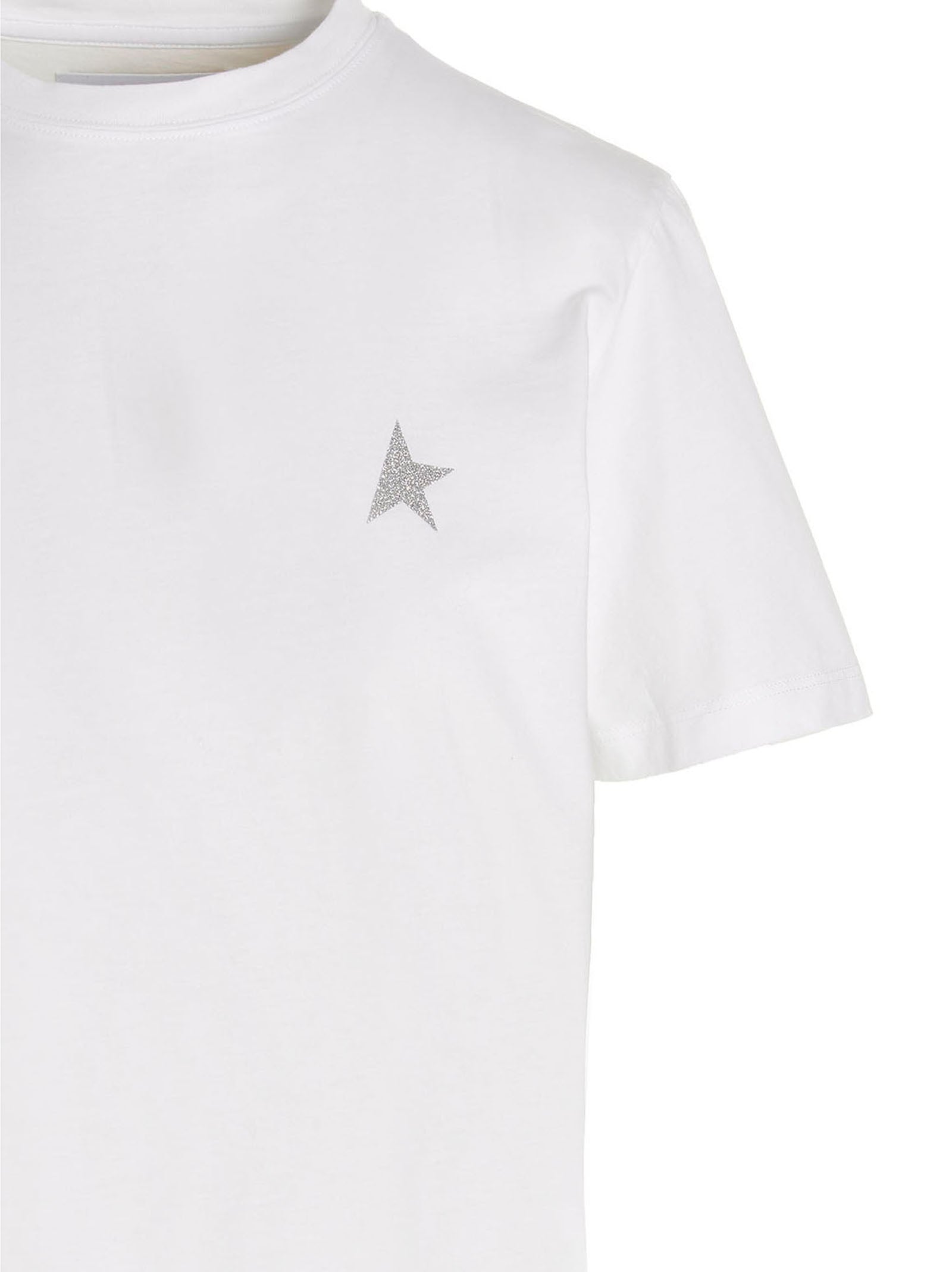 Golden Goose White Cotton T-Shirt Golden Goose