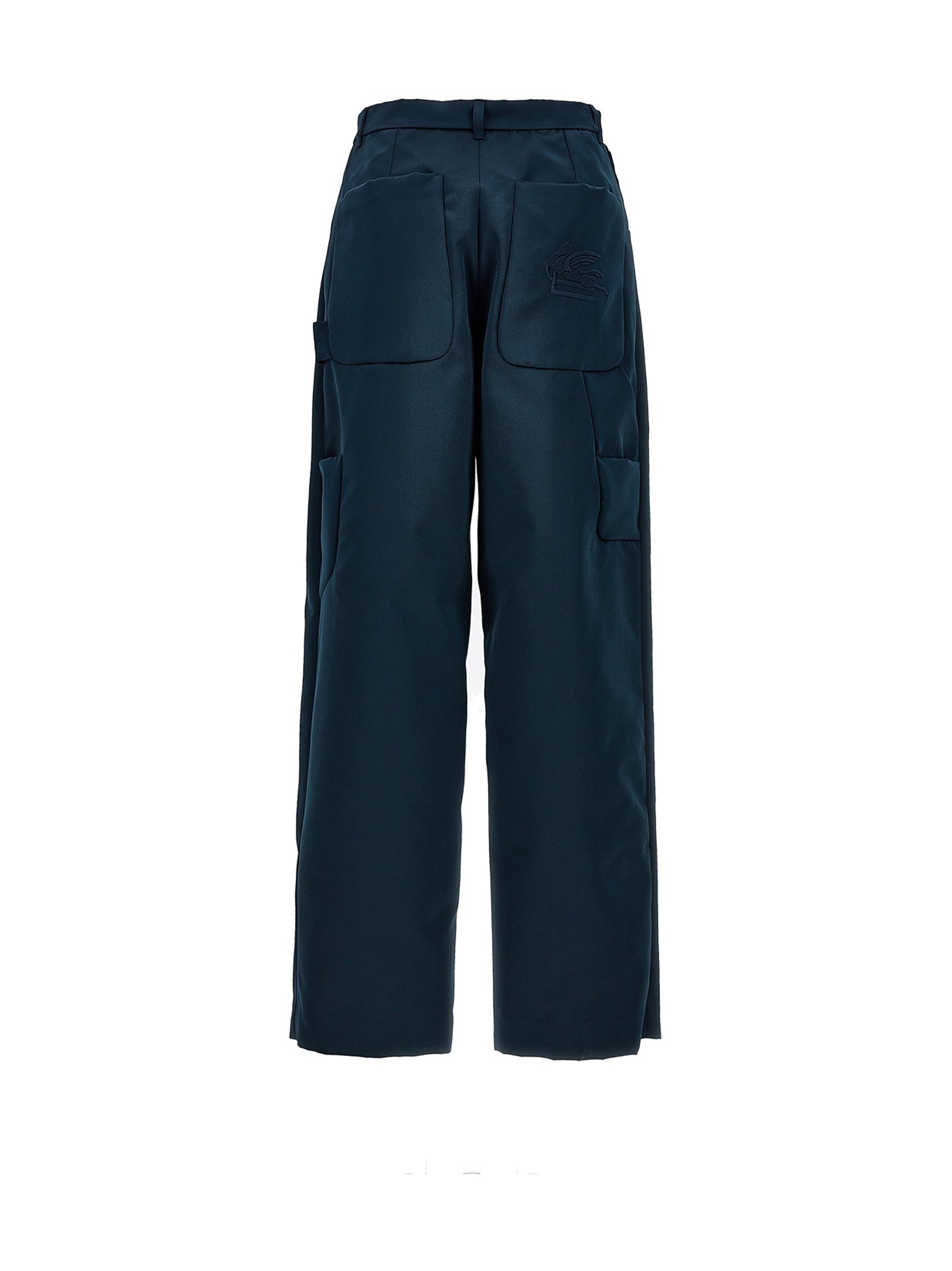 Etro Blue Polyester Cargo Pants Etro
