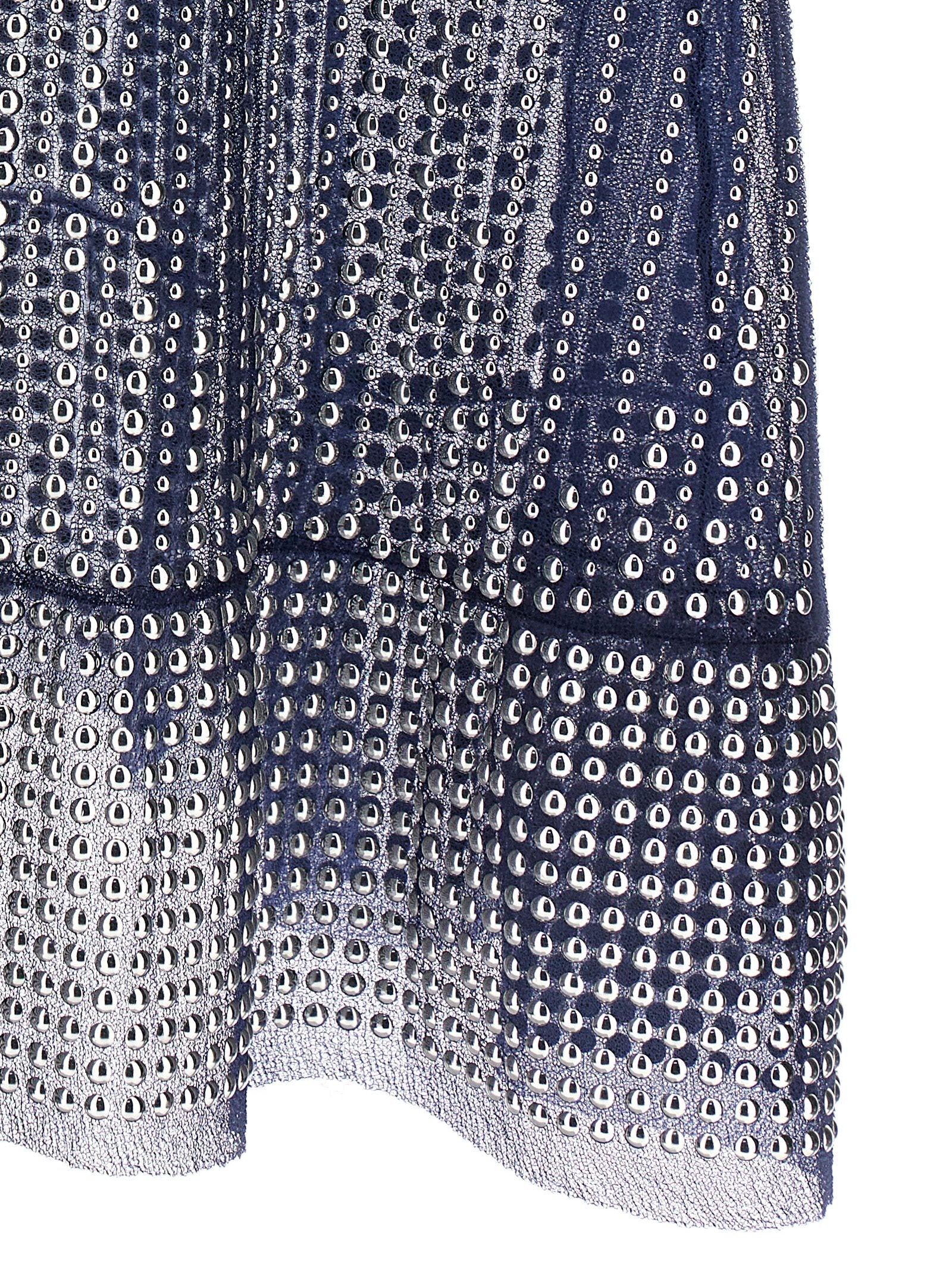 Paco Rabanne Blue Polyamide Long Dress Paco Rabanne