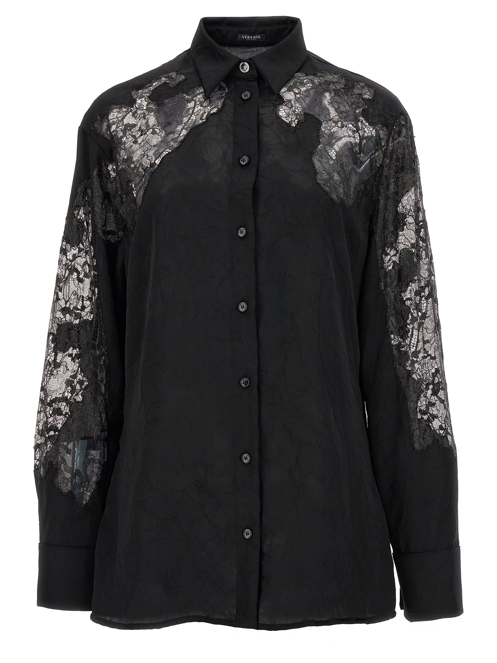 Versace Black Polyester Blouse Versace