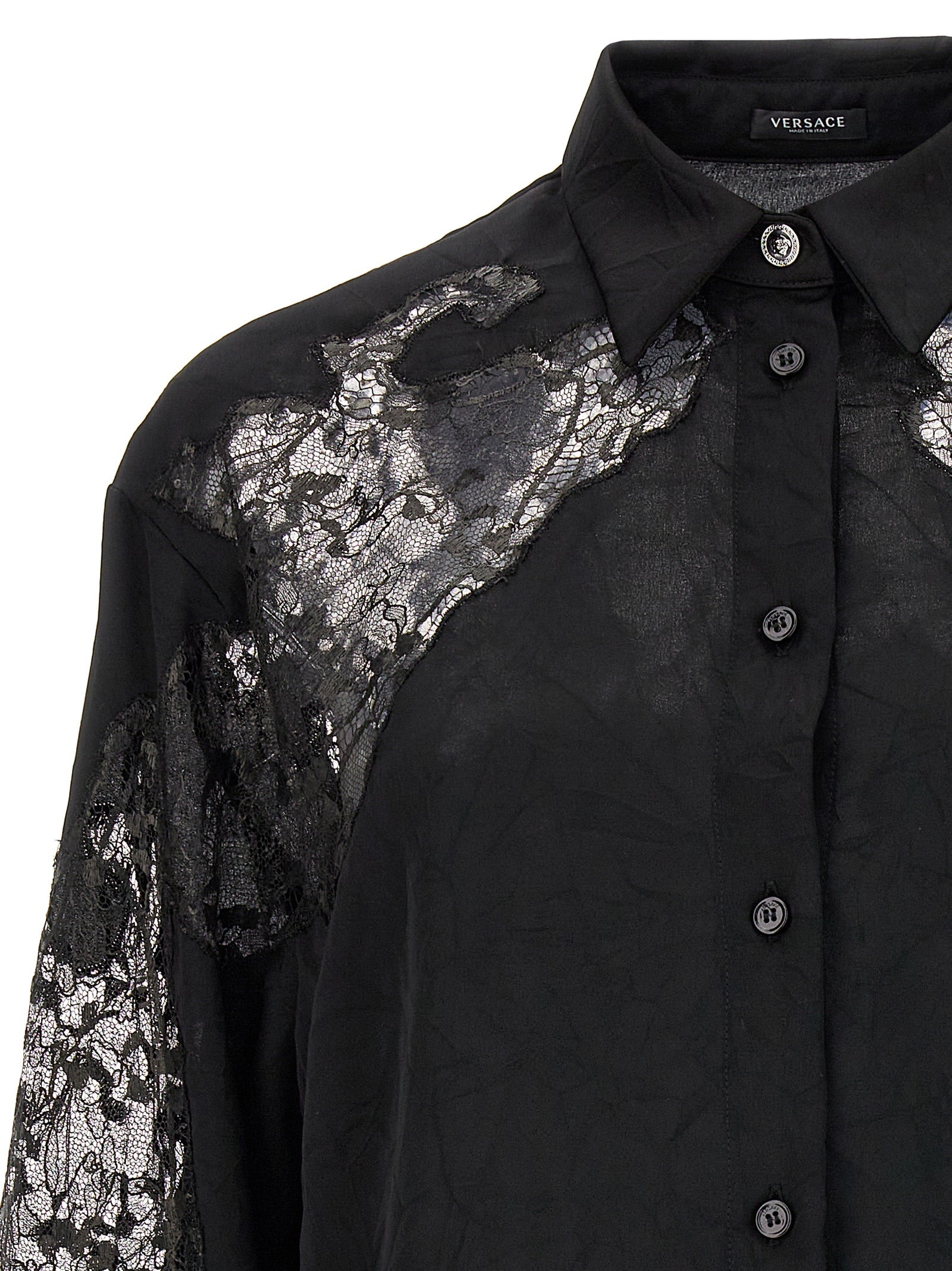 Versace Black Polyester Blouse Versace