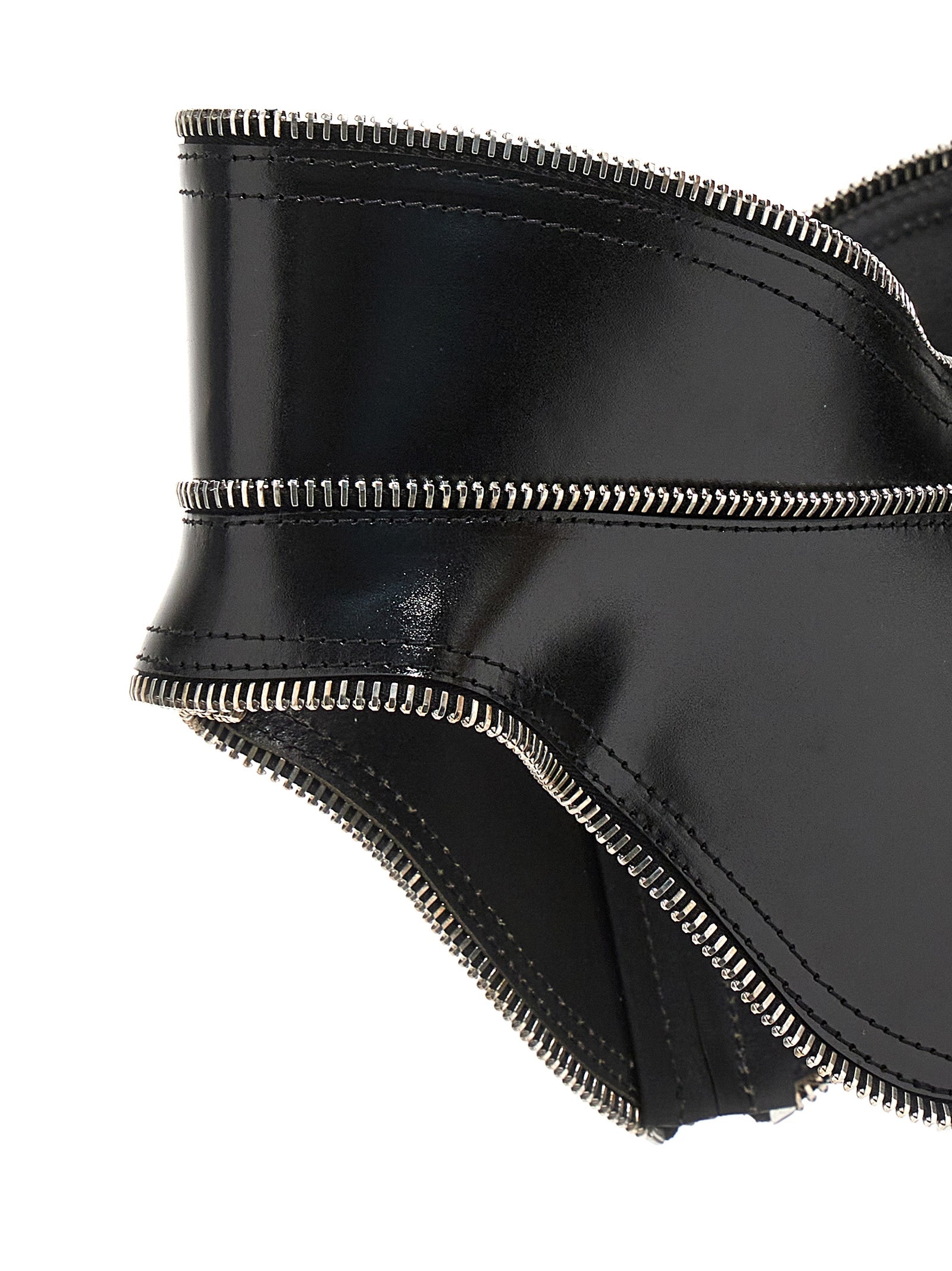 Alexander McQueen Black Leather Regular Belt Alexander McQueen