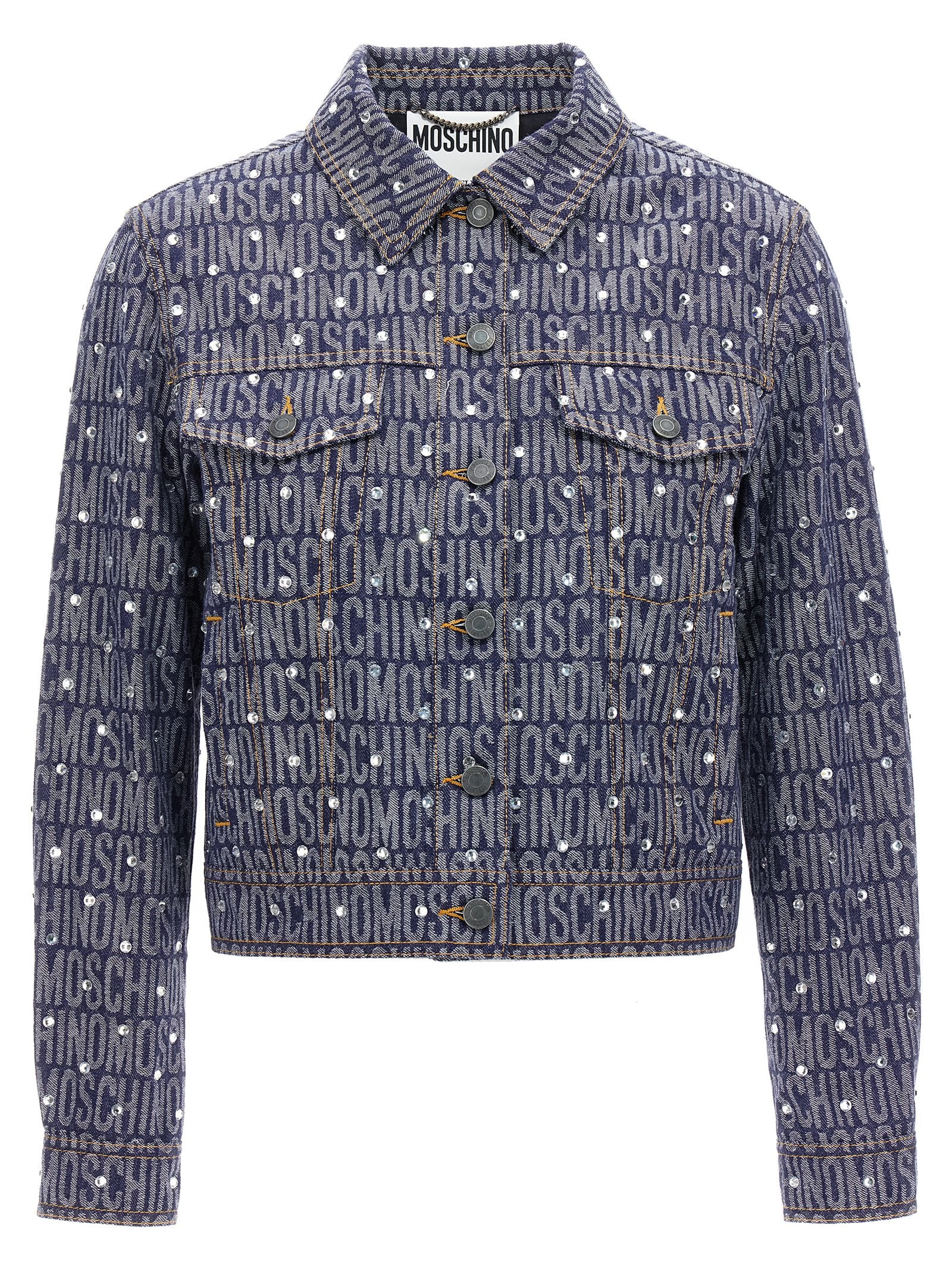 Moschino Blue Cotton Denim Jacket Moschino