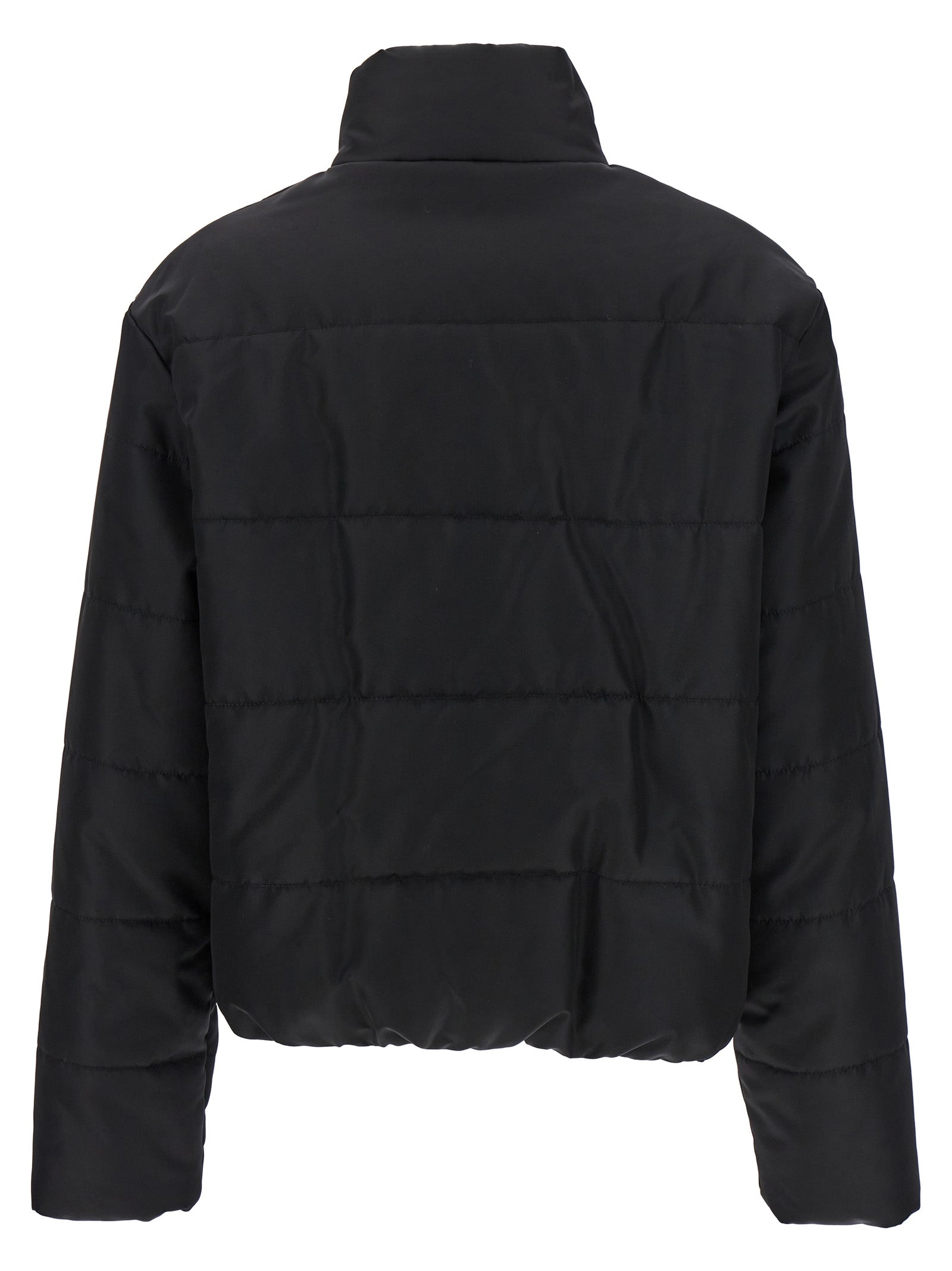 Moschino Black Polyamide Full-Length Jacket Moschino