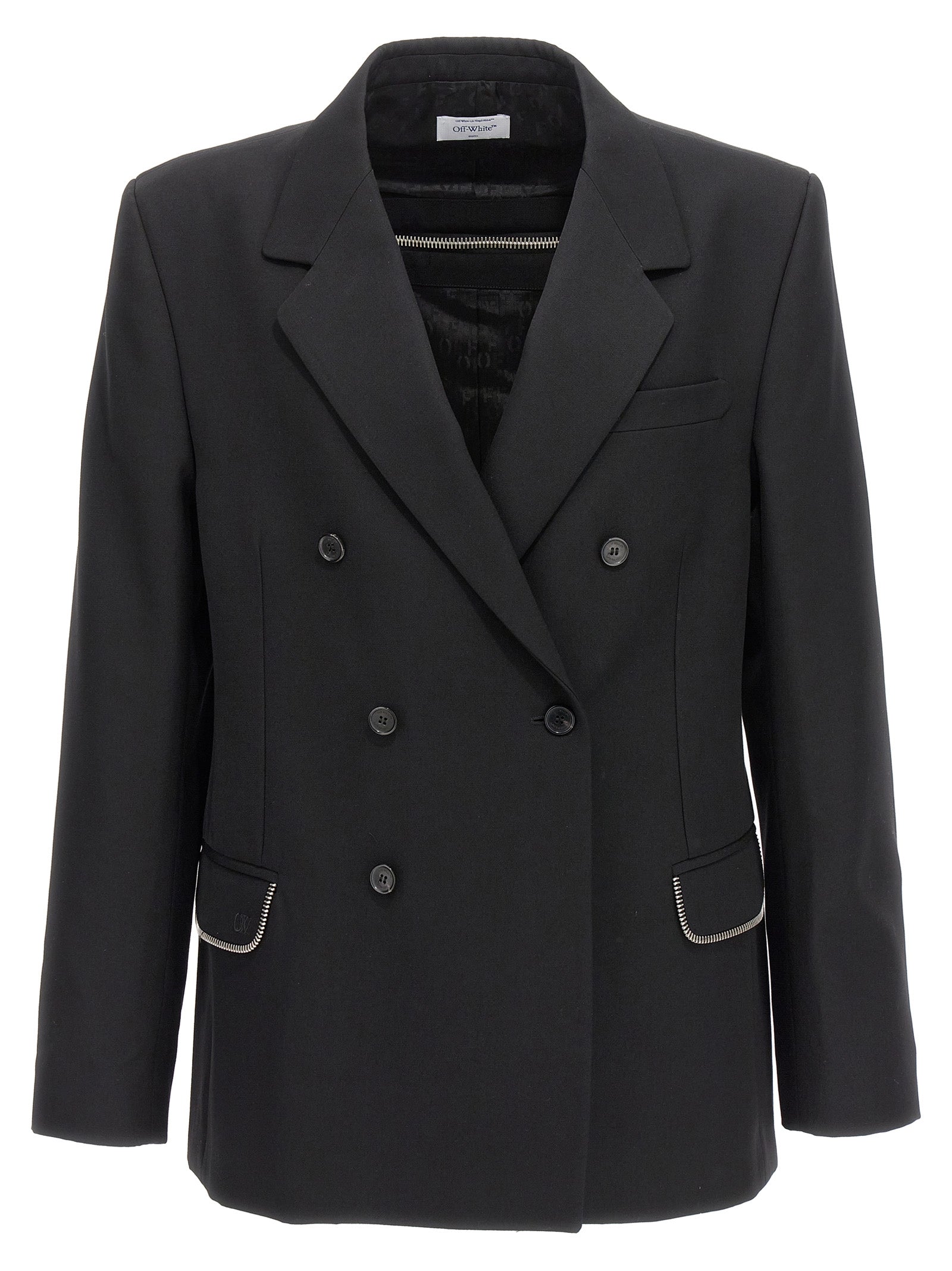Off-White Black Virgin Wool Blazer Off-White