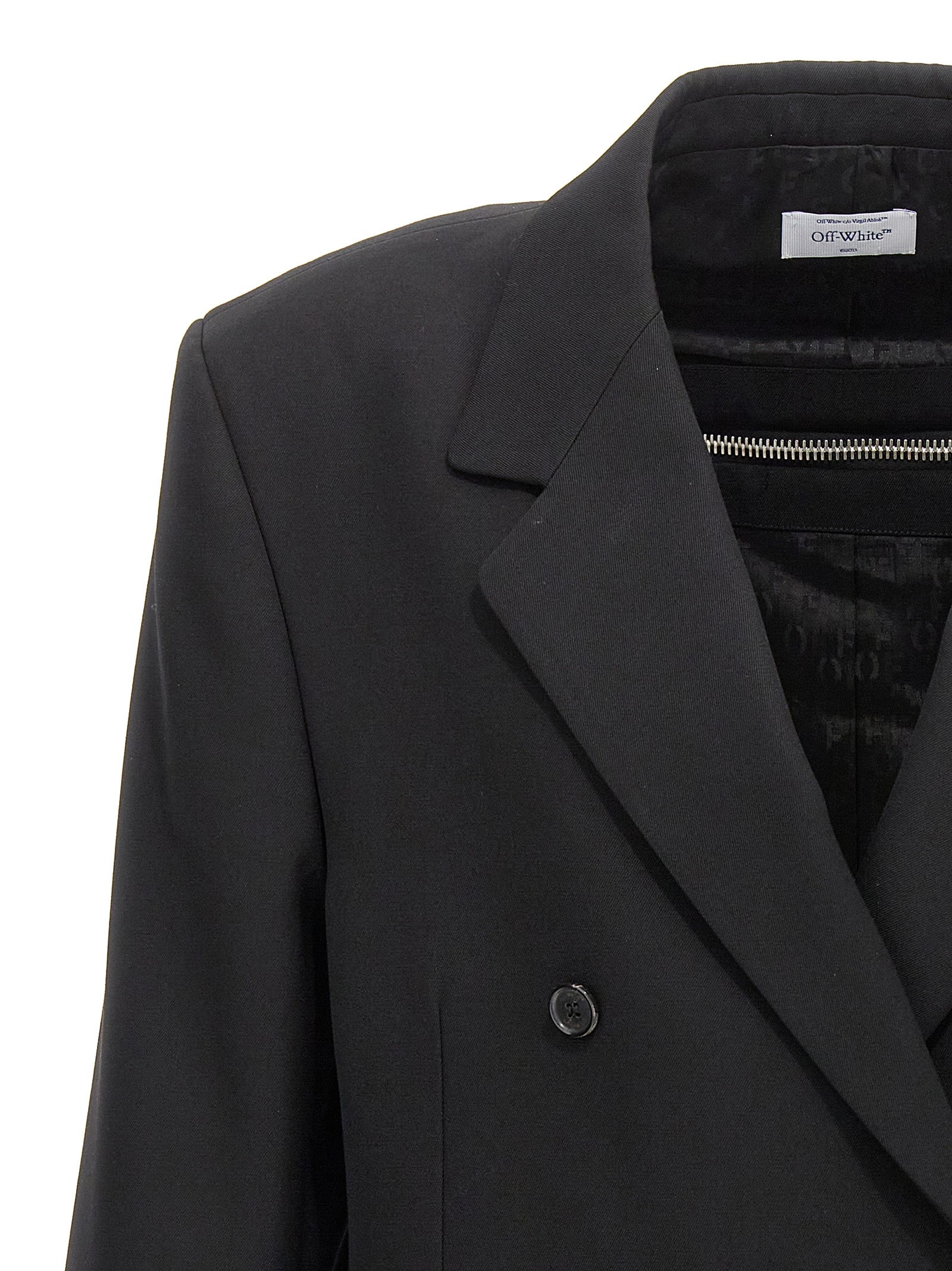 Off-White Black Virgin Wool Blazer Off-White