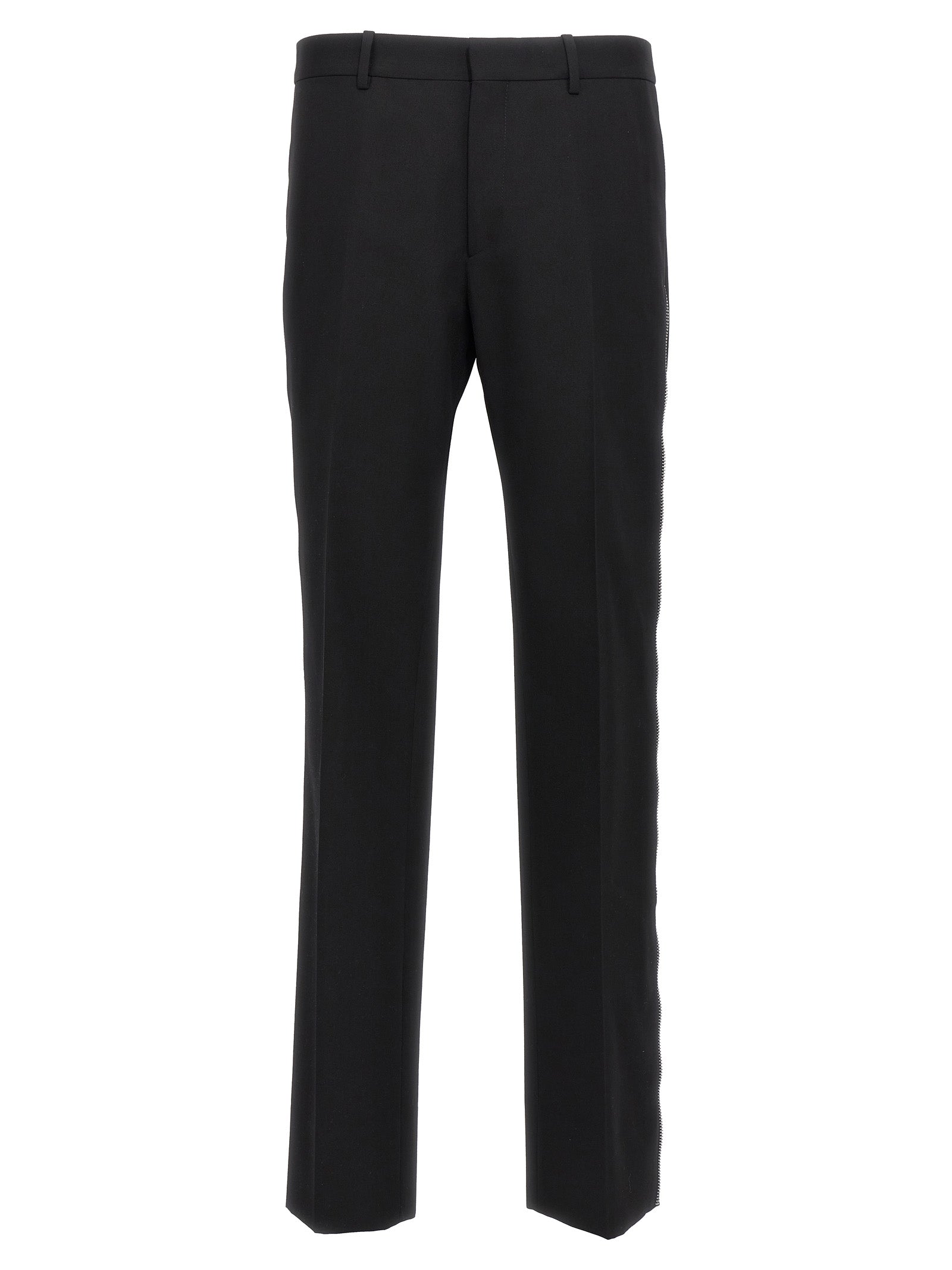 Off-White Black Virgin Wool Dress Pants Off-White