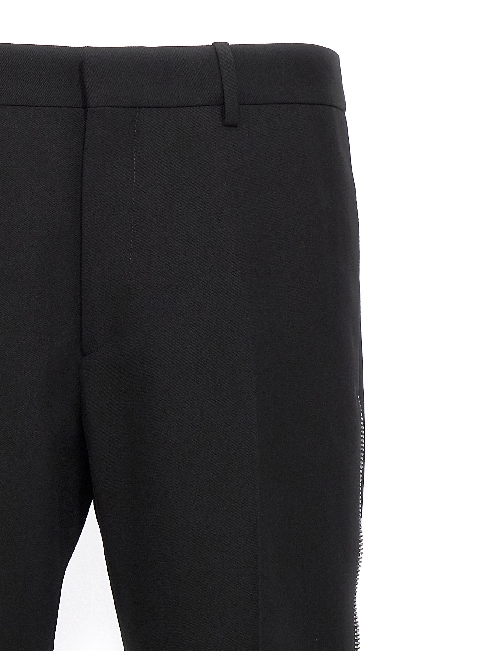 Off-White Black Virgin Wool Dress Pants Off-White