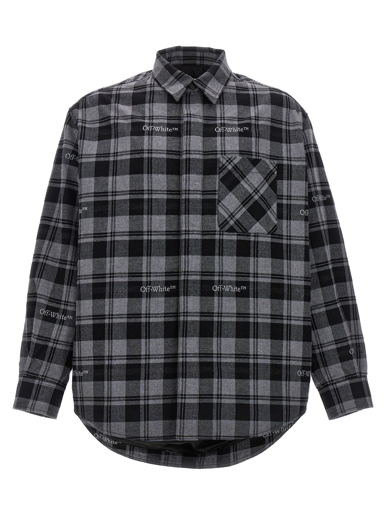 Off-White Gray Cotton Shell Jacket Off-White