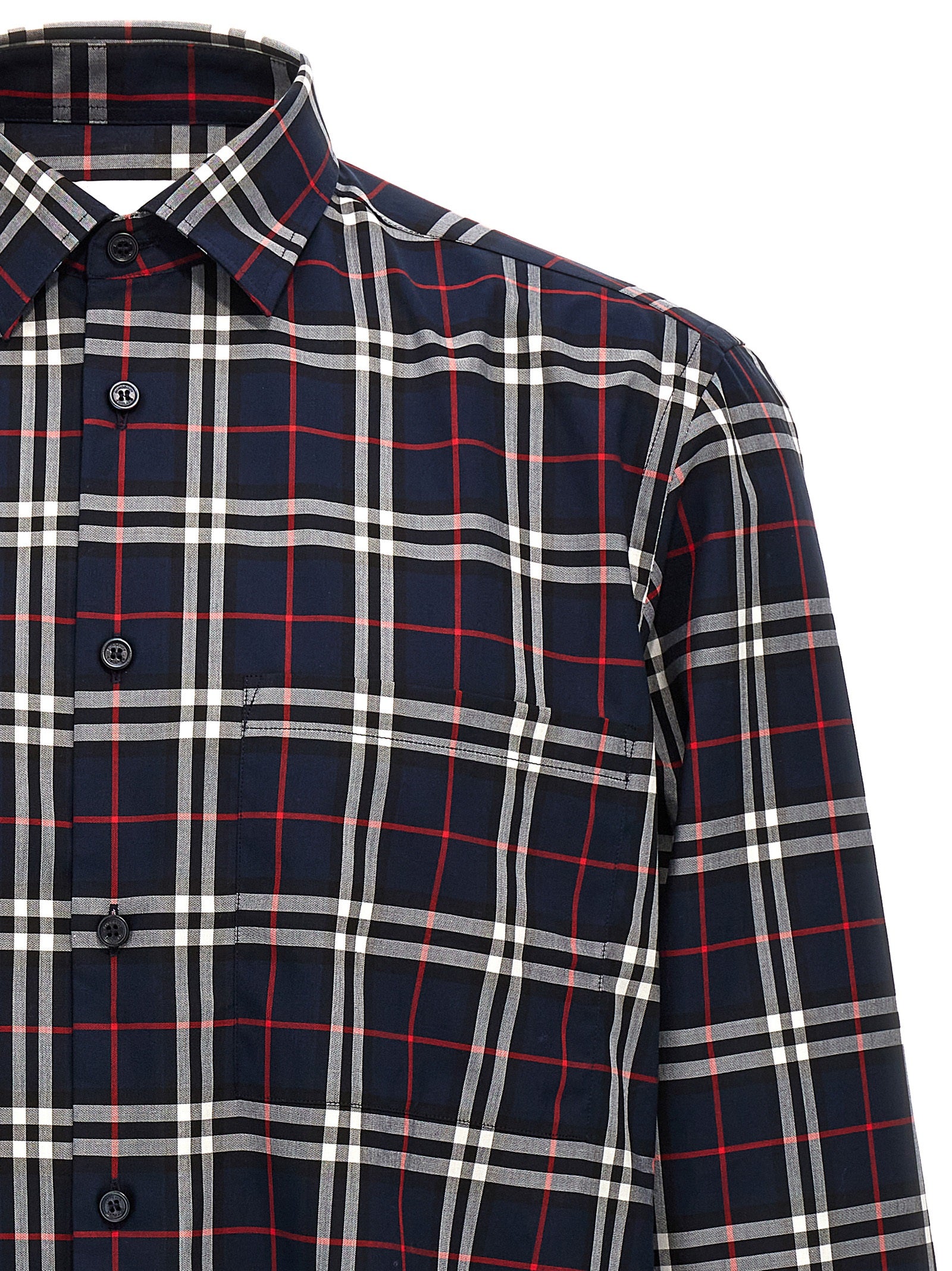 Burberry Blue Cotton Blouse Burberry