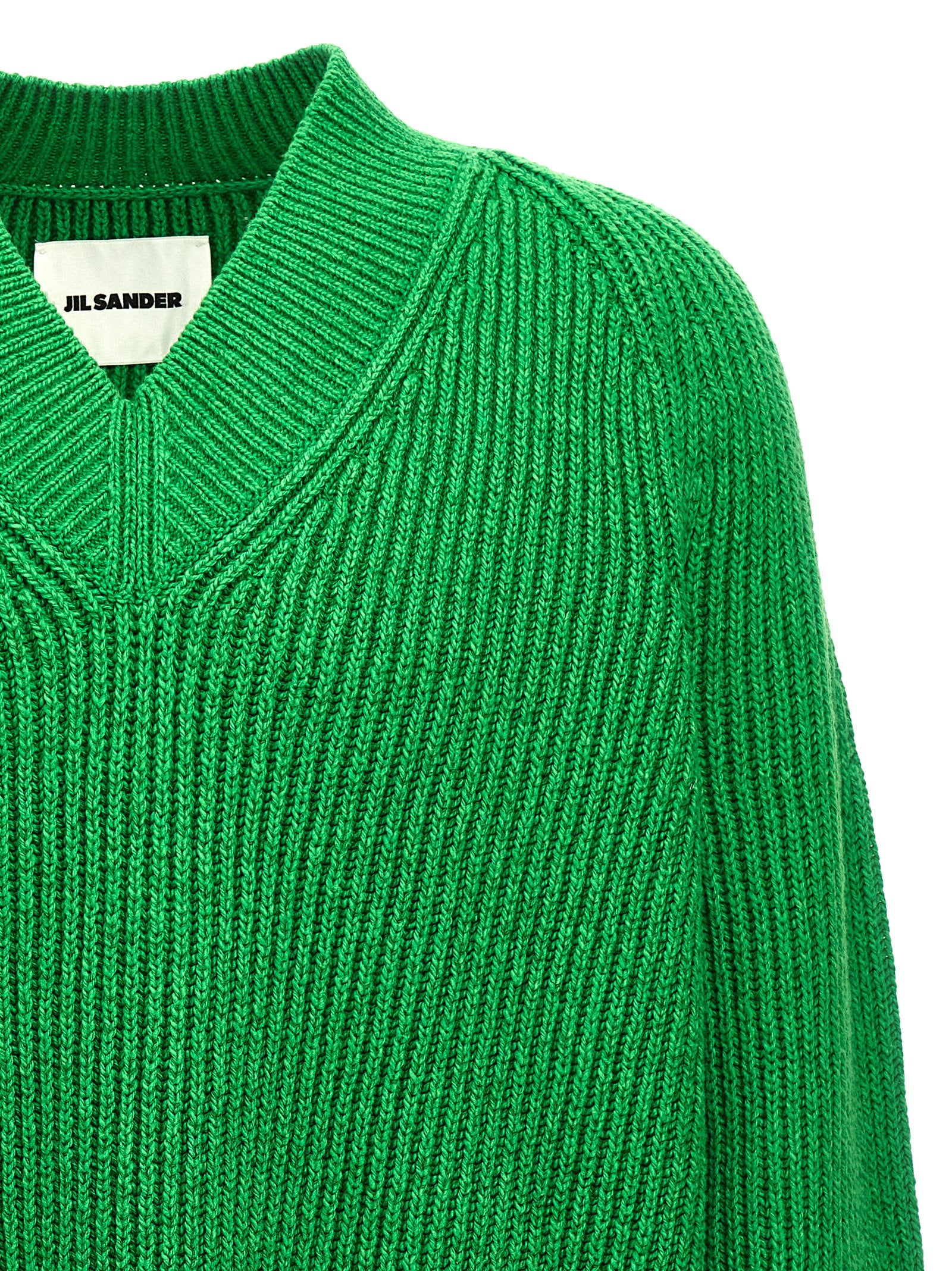 Jil Sander Bicolor Cotton Cardigan Jil Sander