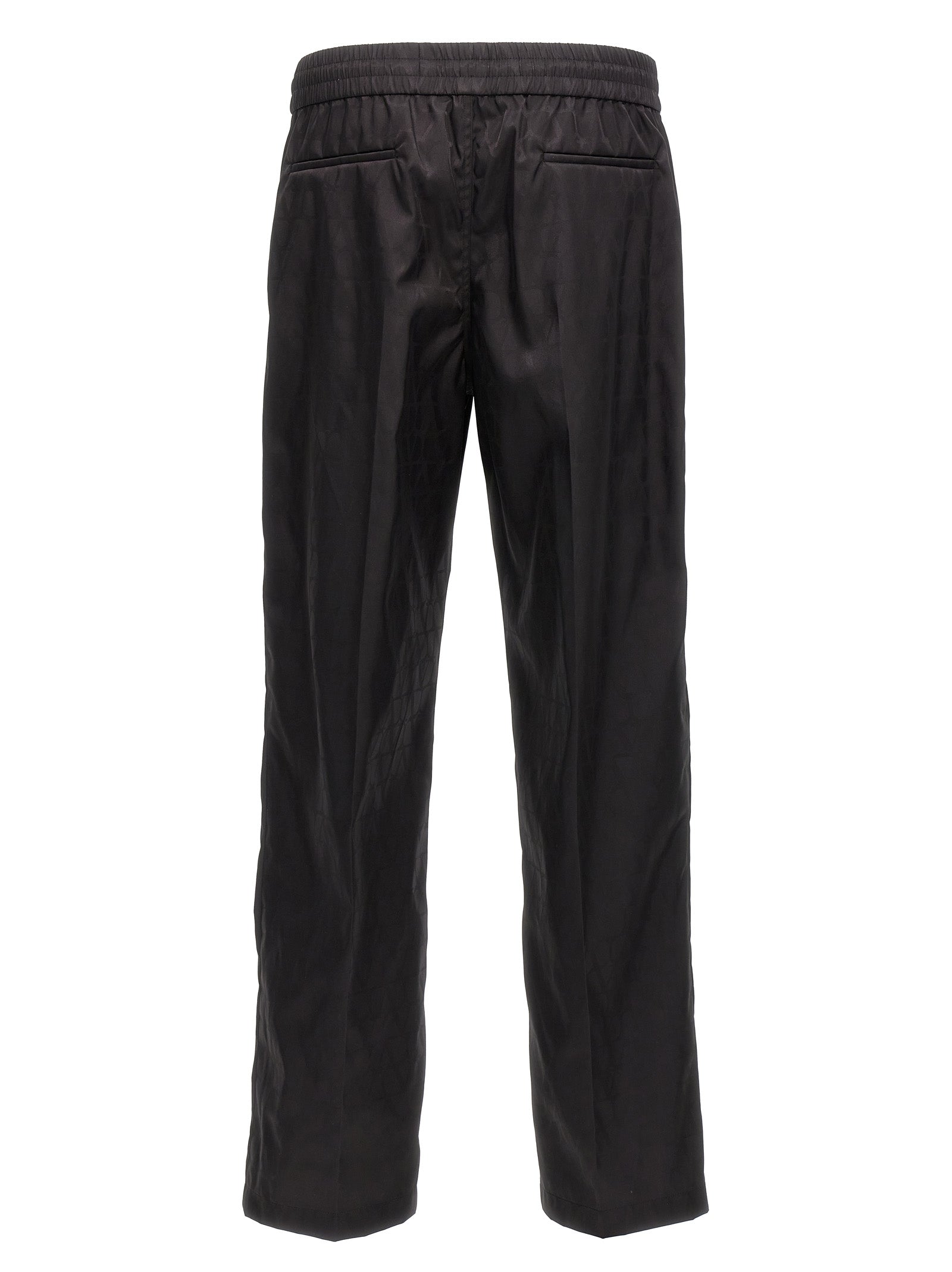 Valentino Garavani Black Polyamide Casual Pants Valentino Garavani