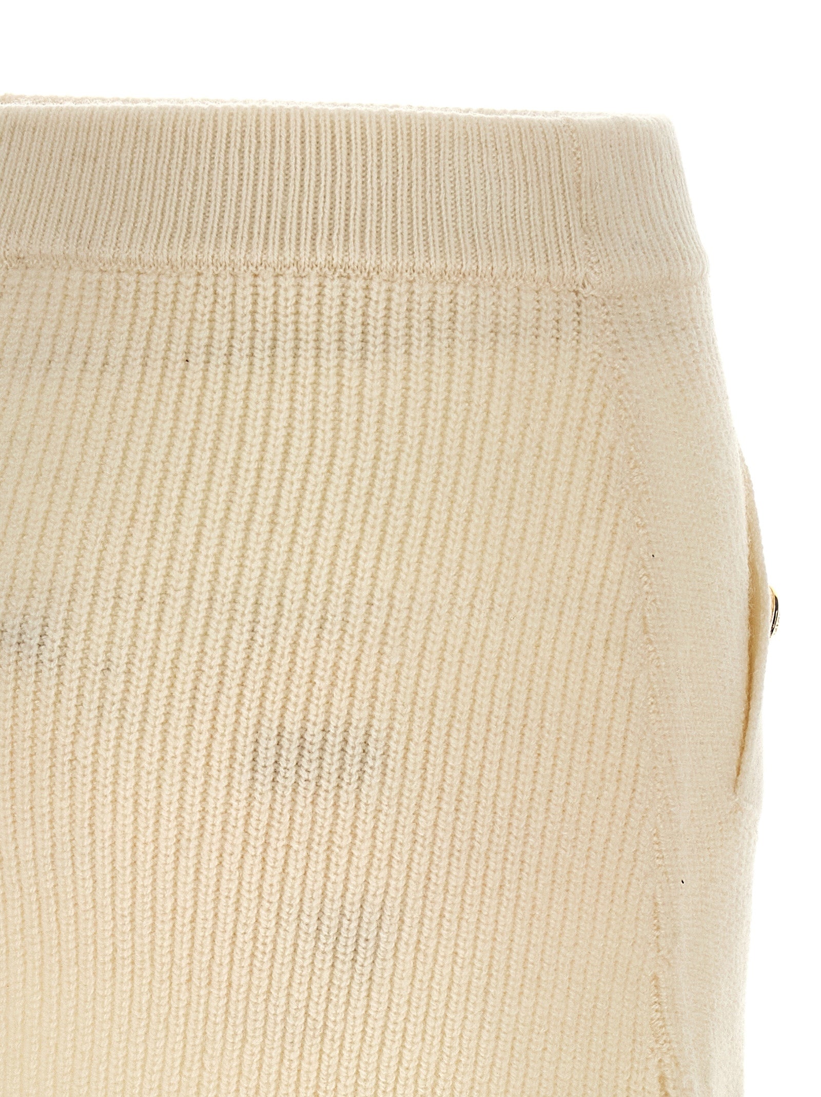 Michael Kors White Wool Long Skirt Michael Kors