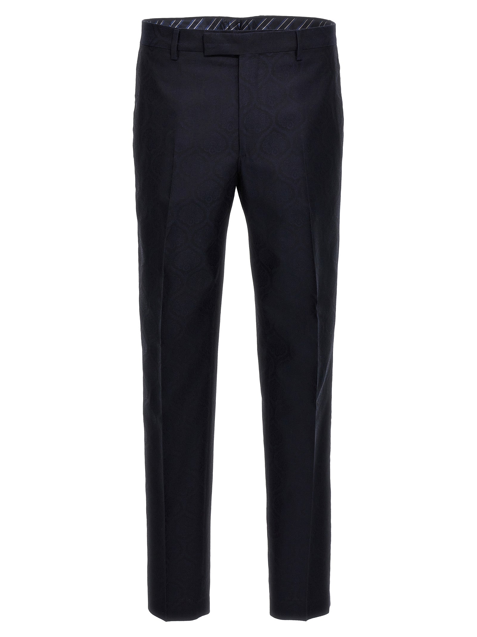 Etro Blue Cotton Dress Pants Etro