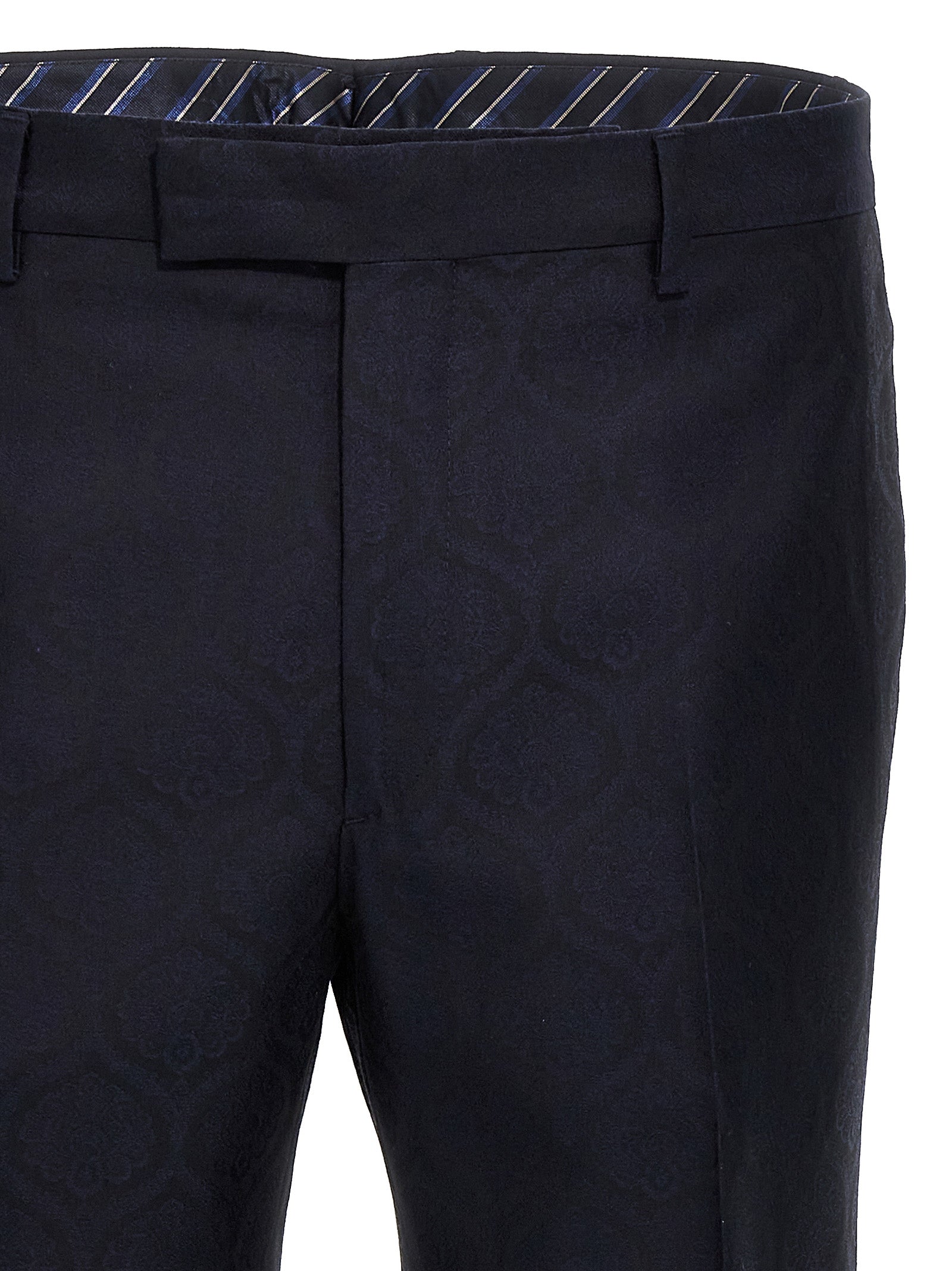 Etro Blue Cotton Dress Pants Etro