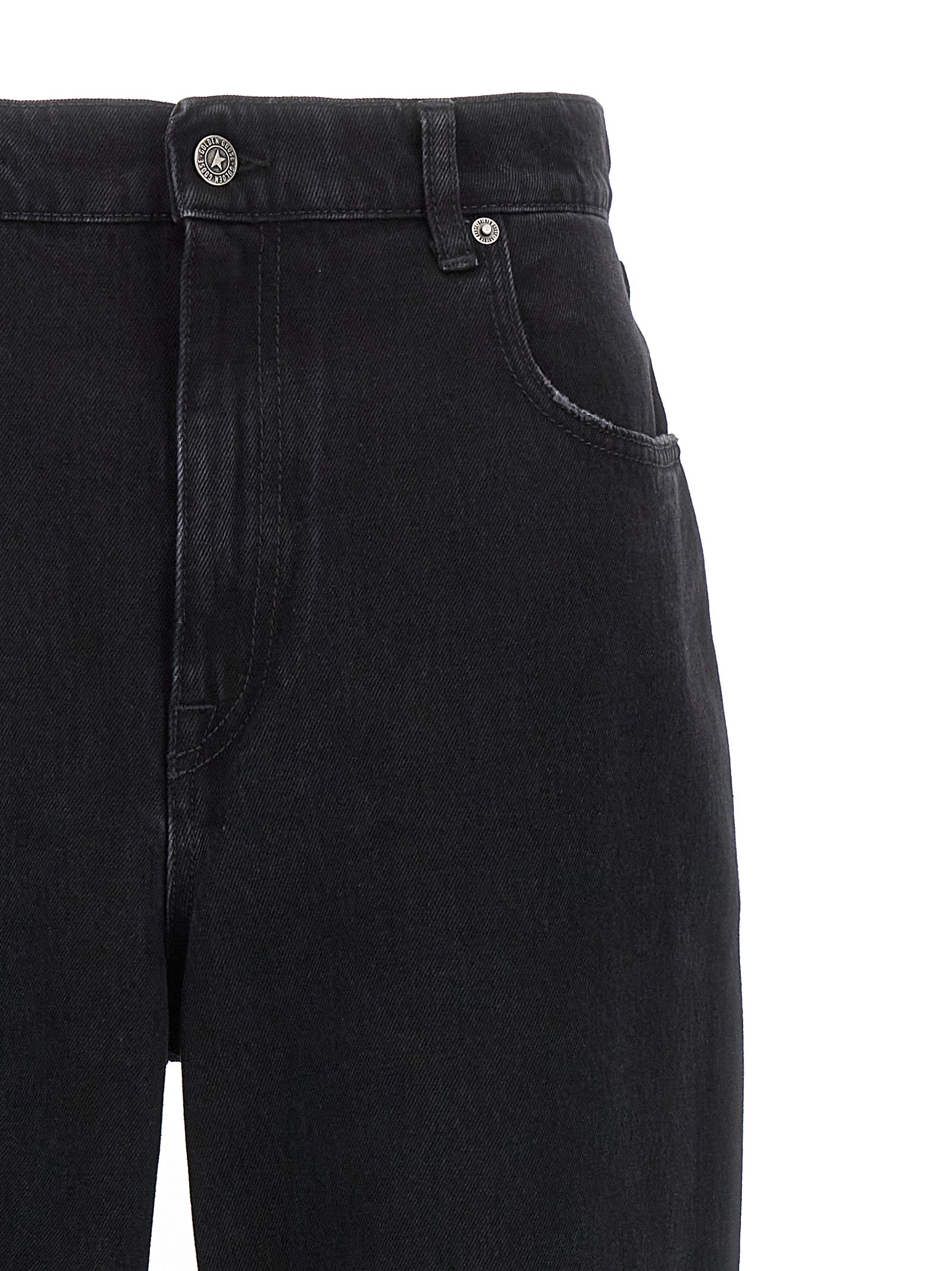 Golden Goose Black Cotton Relaxed Fit Jeans Golden Goose