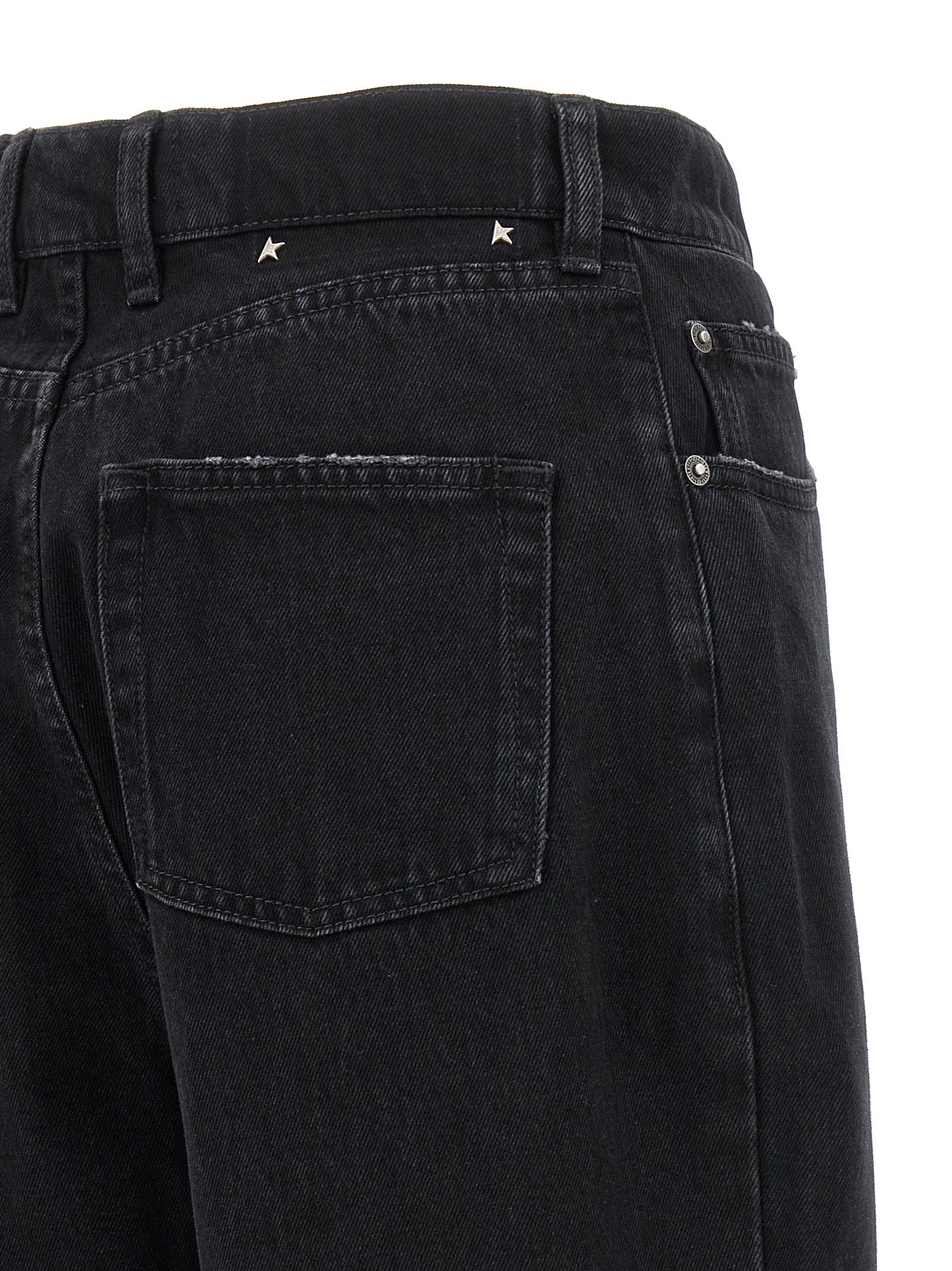 Golden Goose Black Cotton Relaxed Fit Jeans Golden Goose