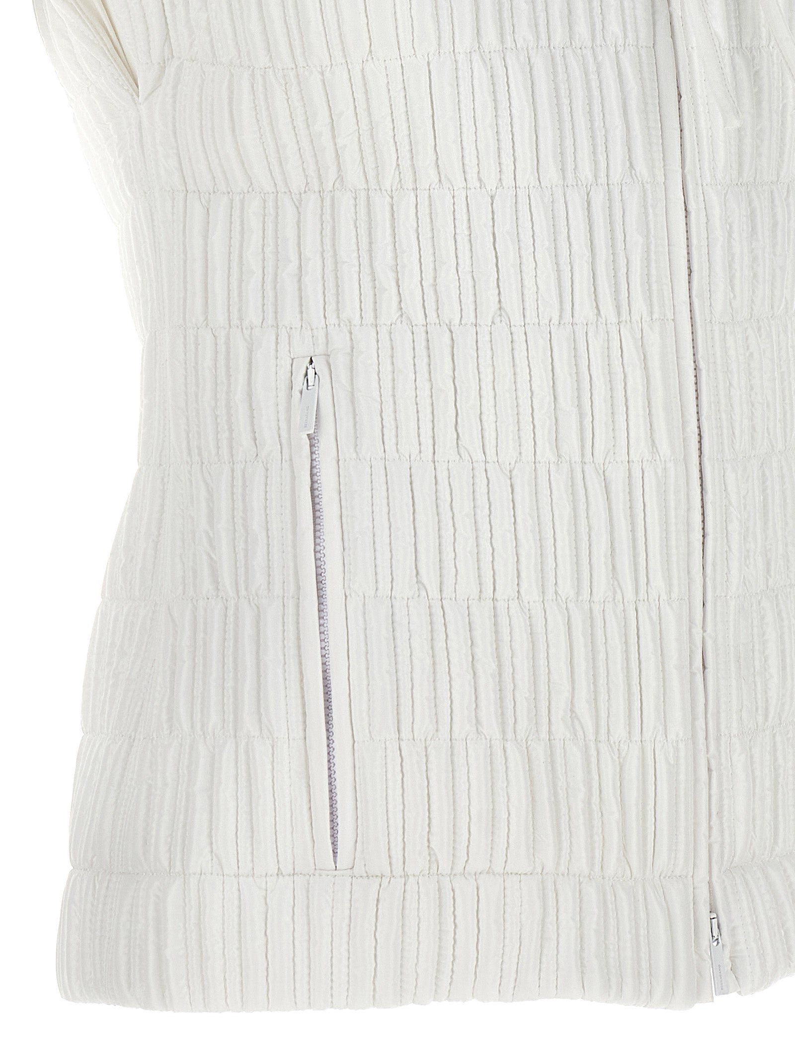 Ferragamo White Polyamide Sleeveless Jacket Ferragamo