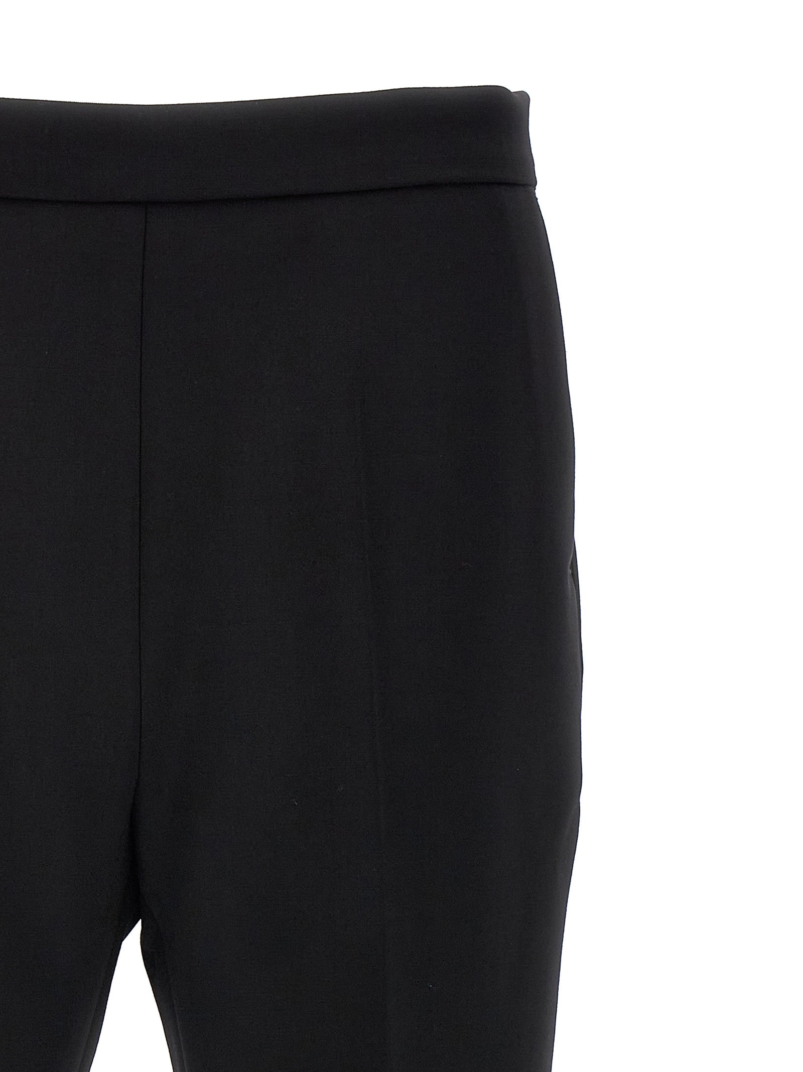Max Mara Black Virgin Wool Cropped Pants Max Mara