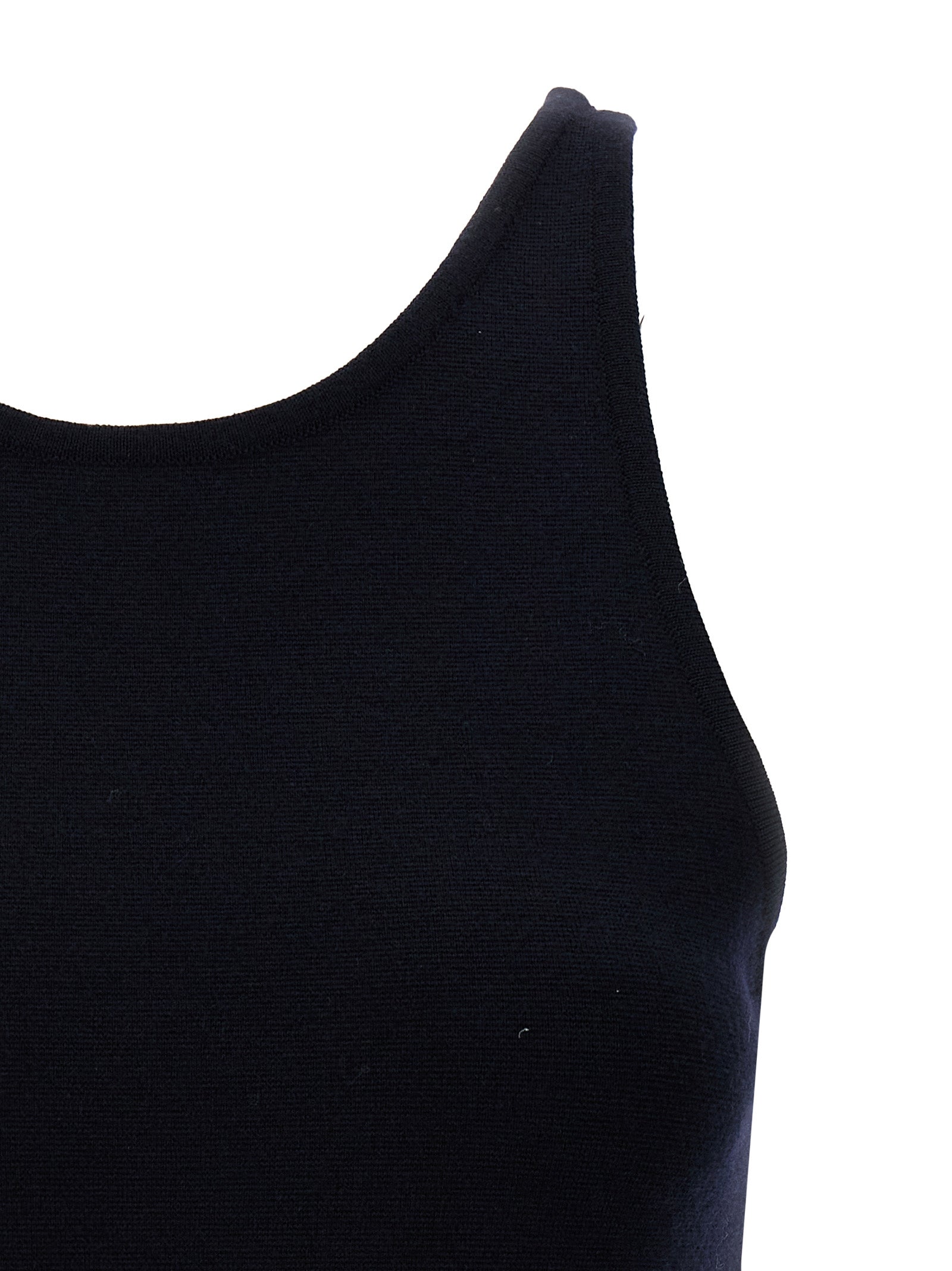 Max Mara Blue Virgin Wool Tank Tops Max Mara