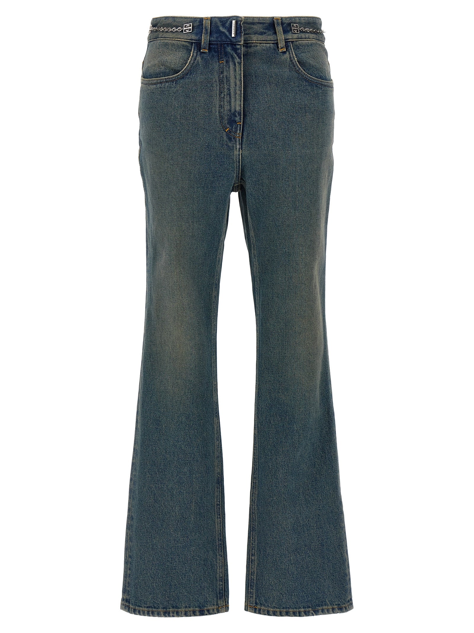 Givenchy Blue Cotton Bootcut Jeans Givenchy