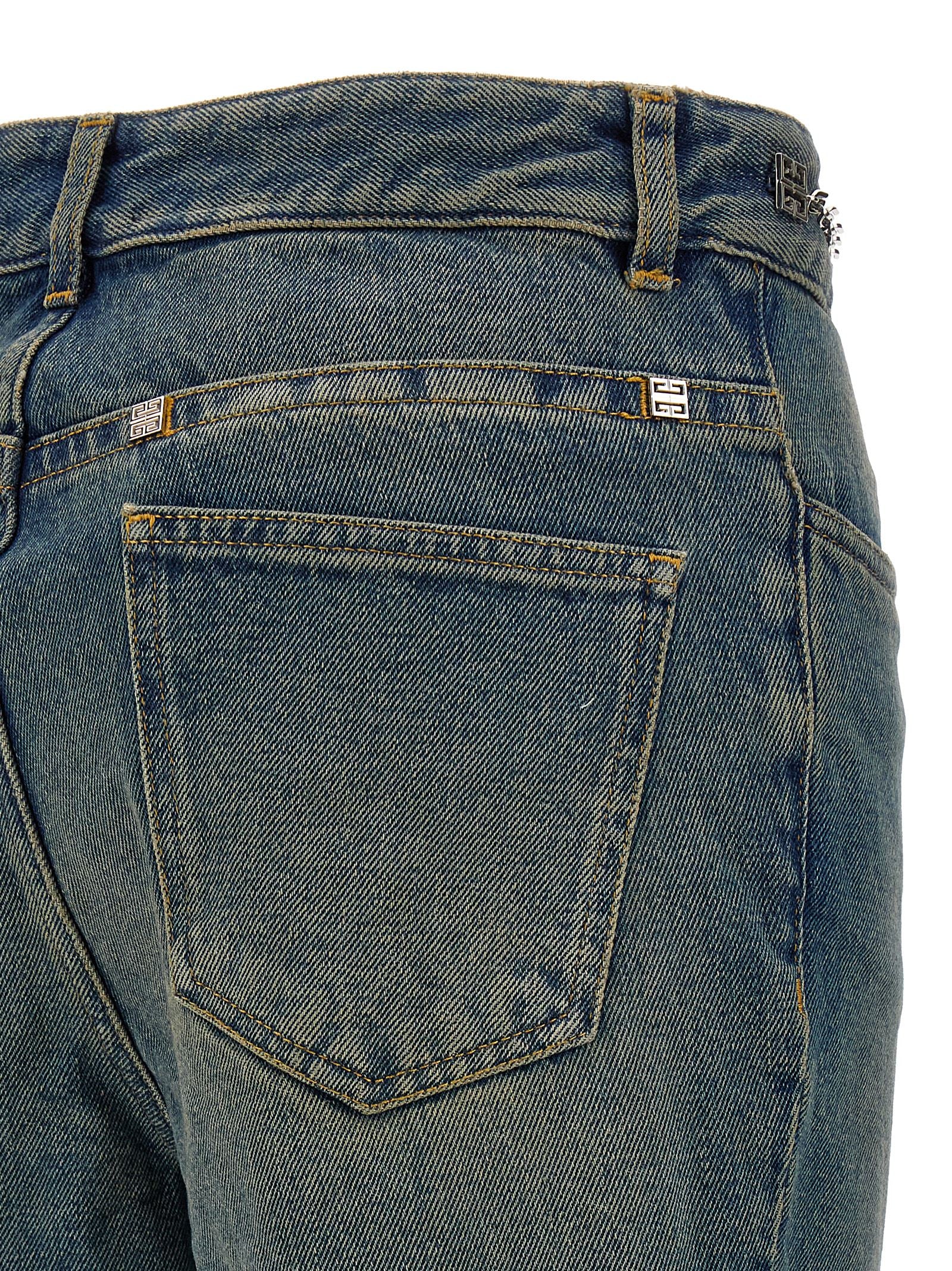 Givenchy Blue Cotton Bootcut Jeans Givenchy