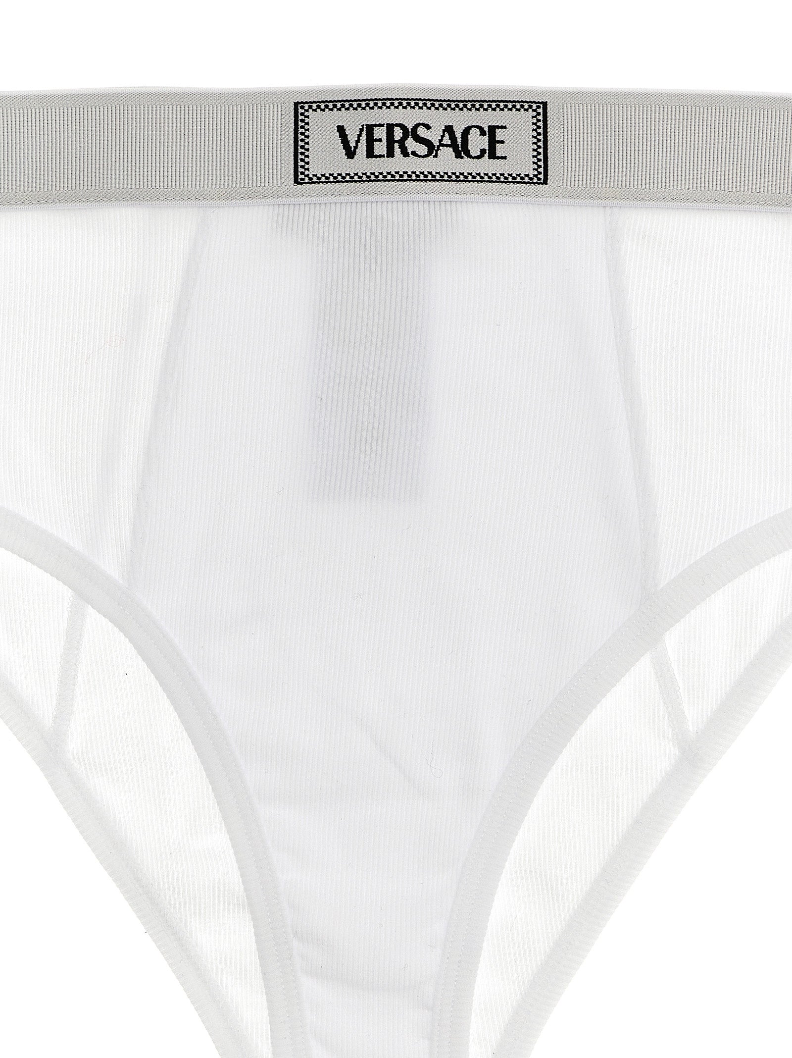 Versace White Cotton Briefs