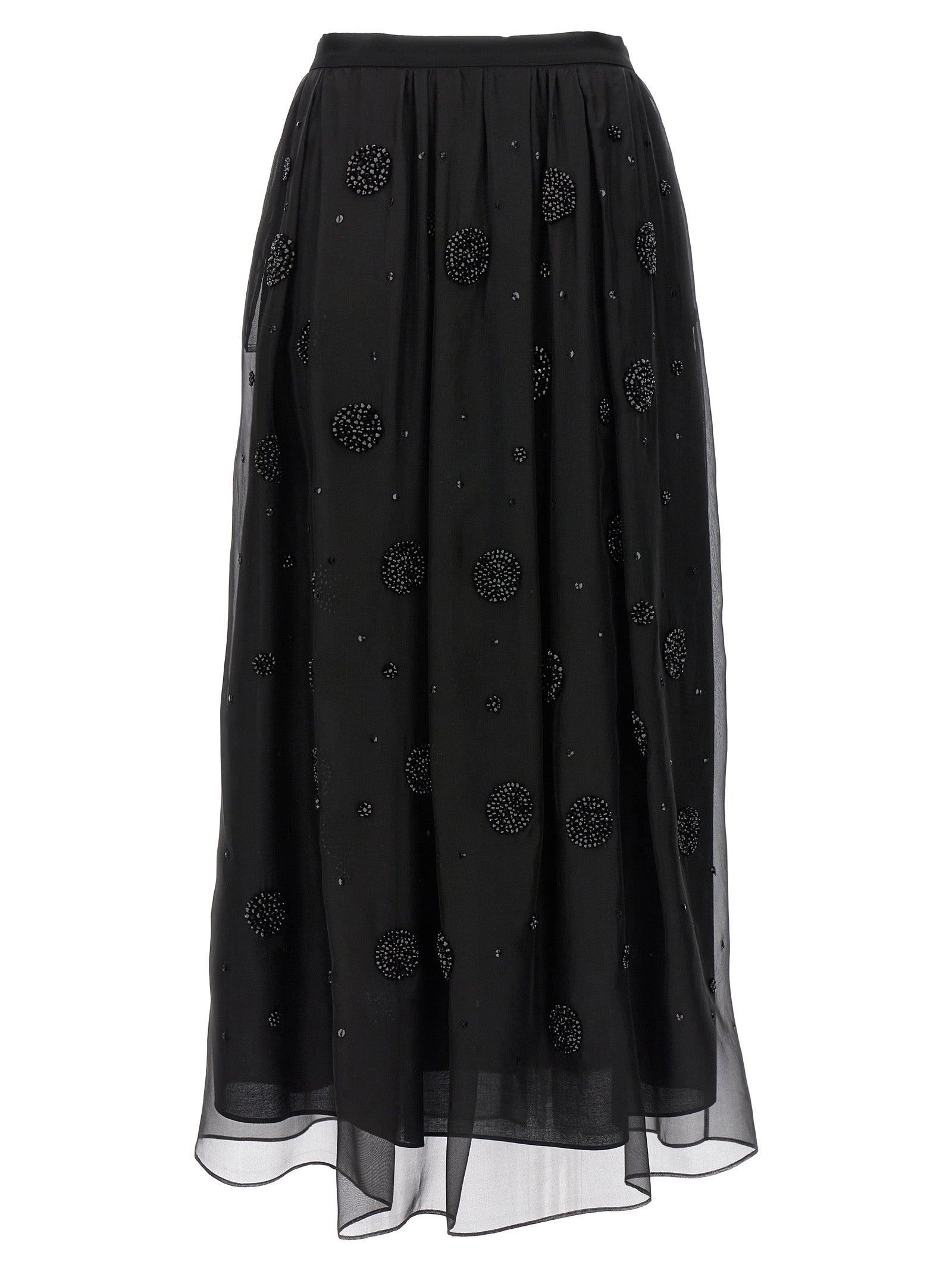 Max Mara Black Silk Midi Skirt Max Mara