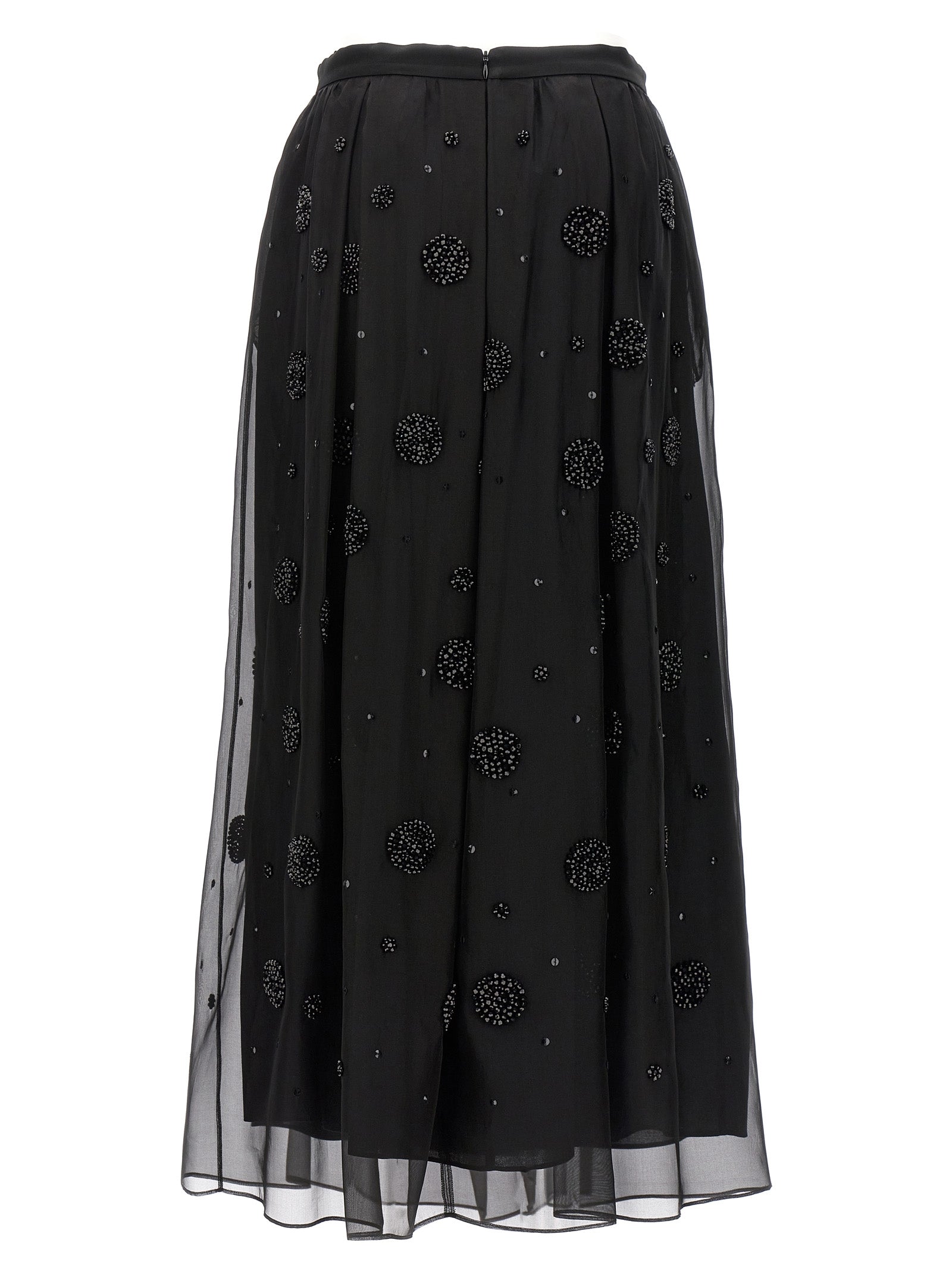 Max Mara Black Silk Midi Skirt Max Mara