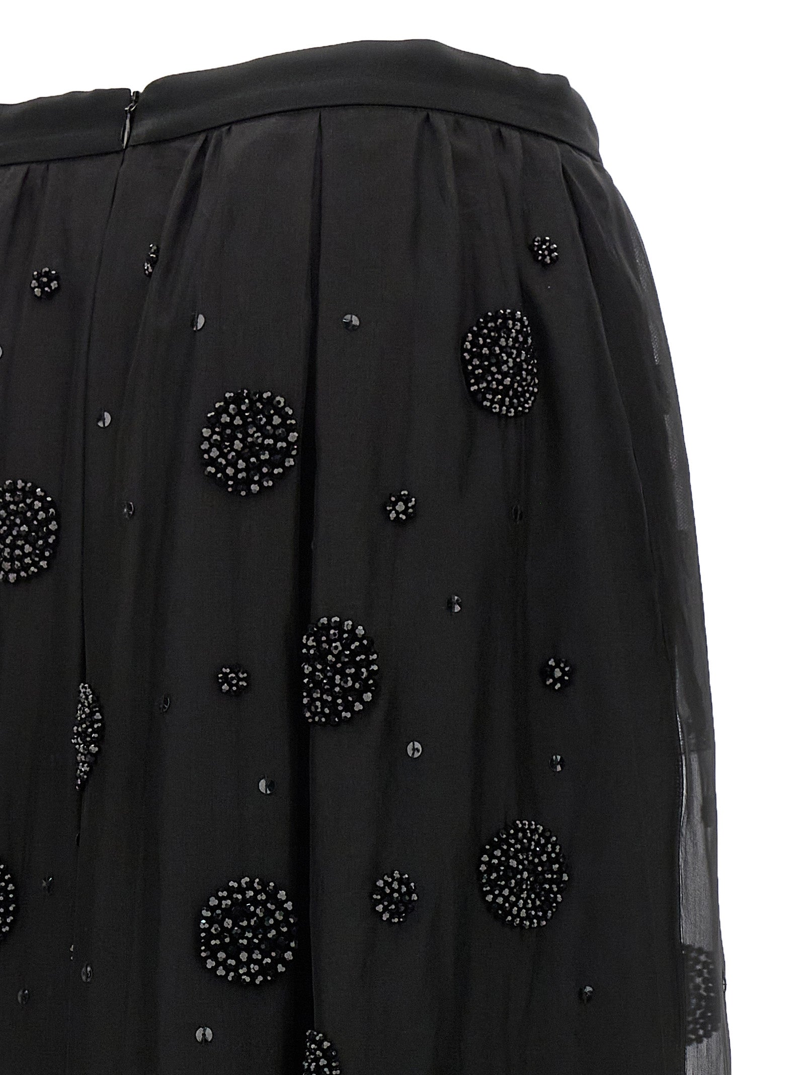 Max Mara Black Silk Midi Skirt Max Mara