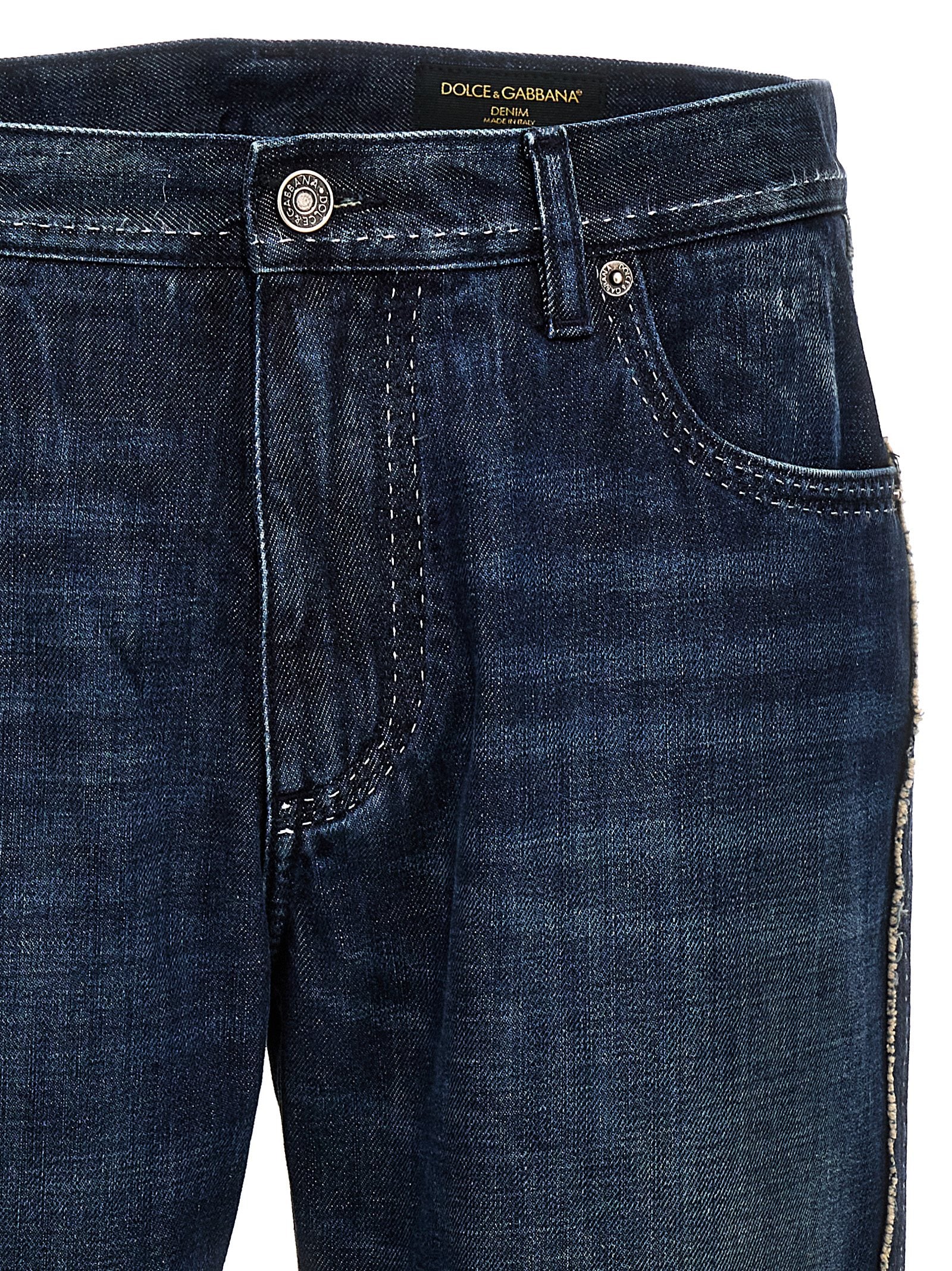 Dolce & Gabbana Blue Cotton Skinny Jeans Dolce & Gabbana