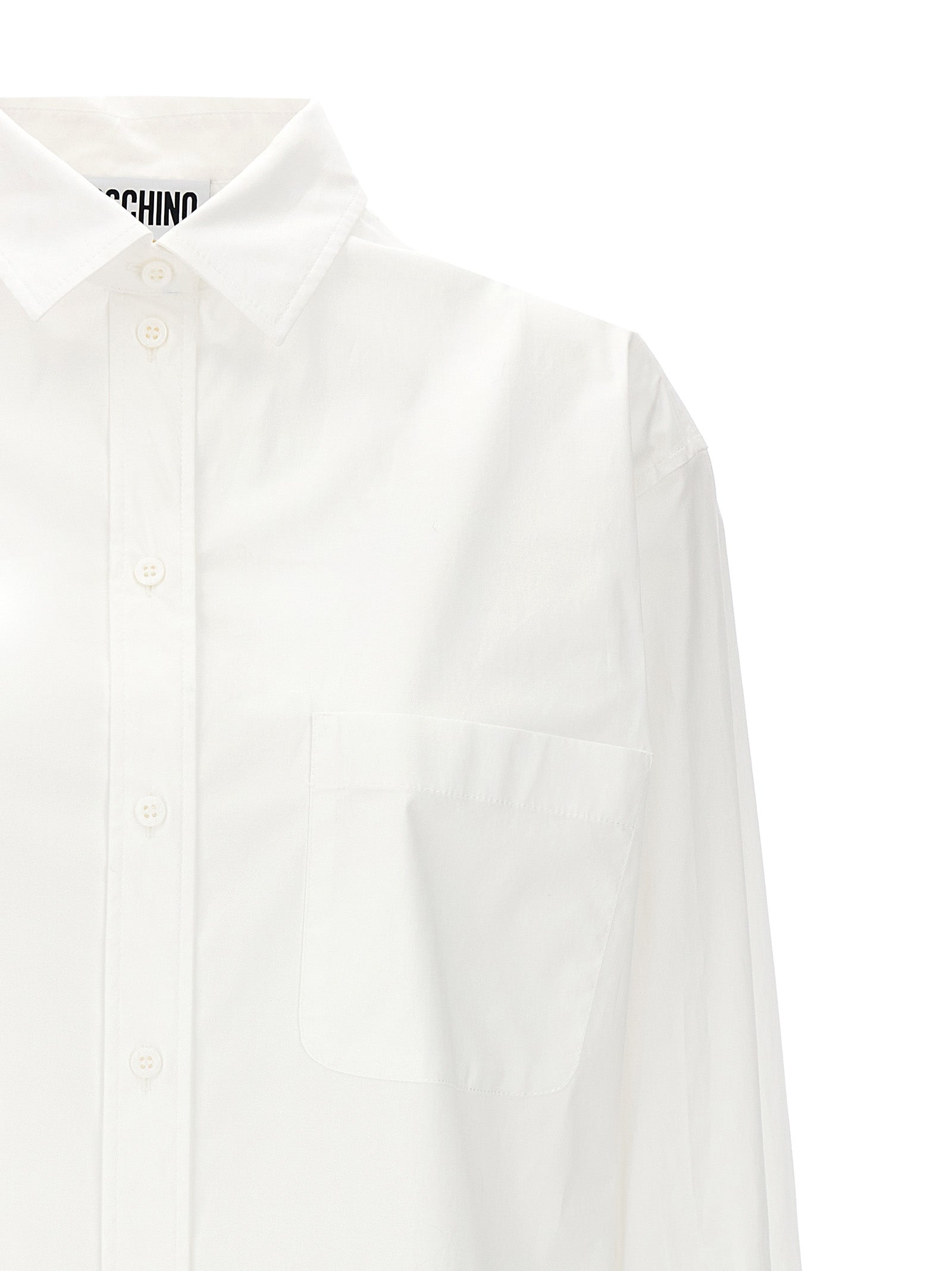 Moschino White Cotton Blouse Moschino