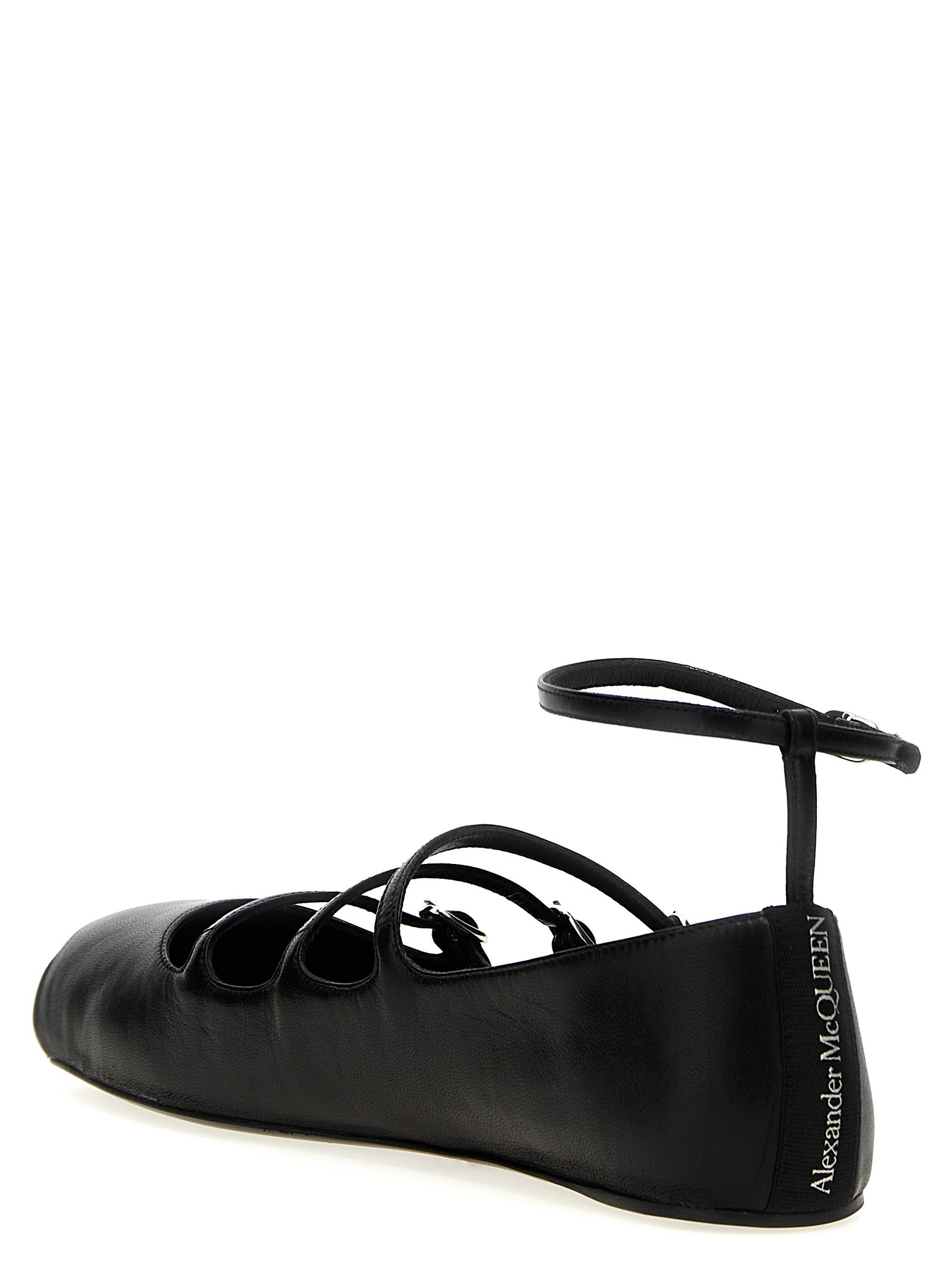 Alexander McQueen Black Calfskin Ballet Flats Alexander McQueen