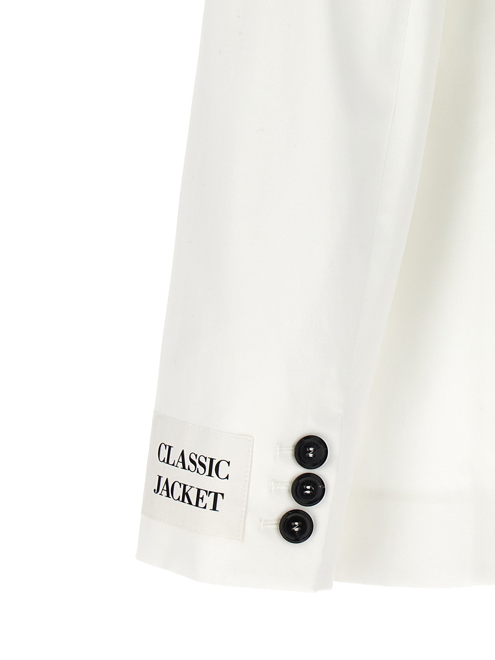 Moschino White Cotton Blazer Moschino