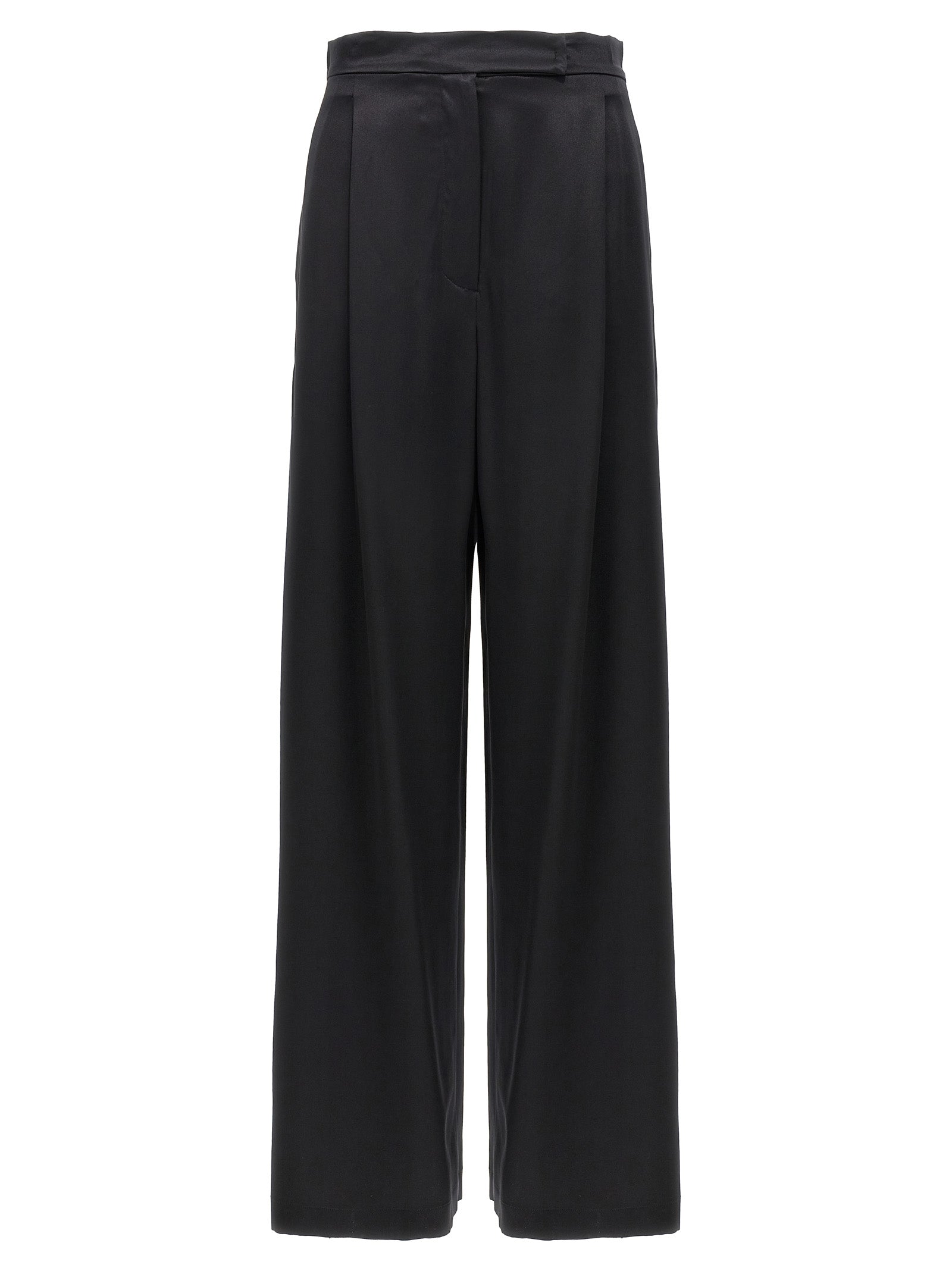 Max Mara Black Silk Casual Pants Max Mara