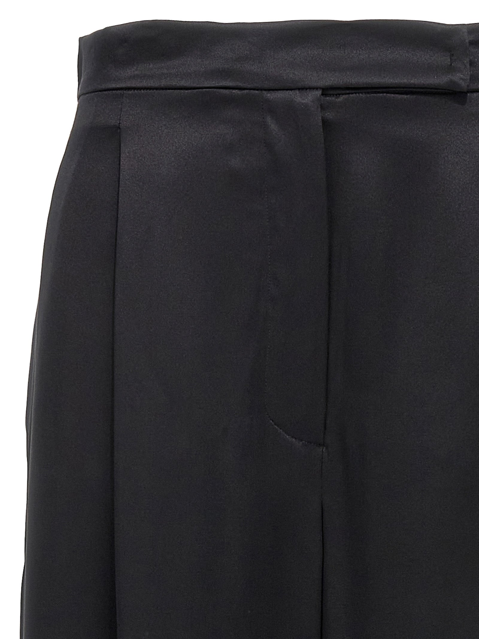 Max Mara Black Silk Casual Pants Max Mara