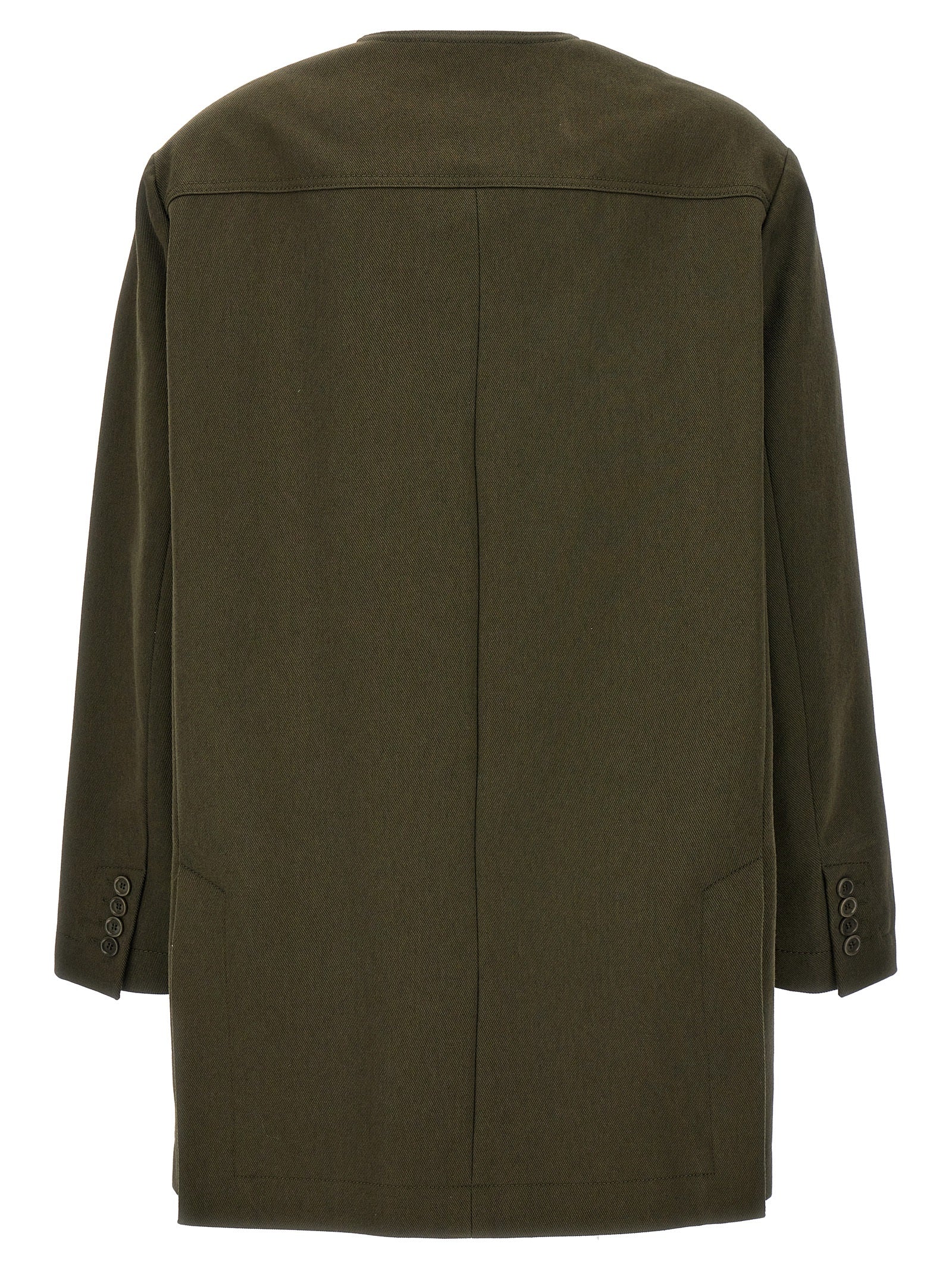 Max Mara Bicolor Cotton Full-Length Jacket Max Mara