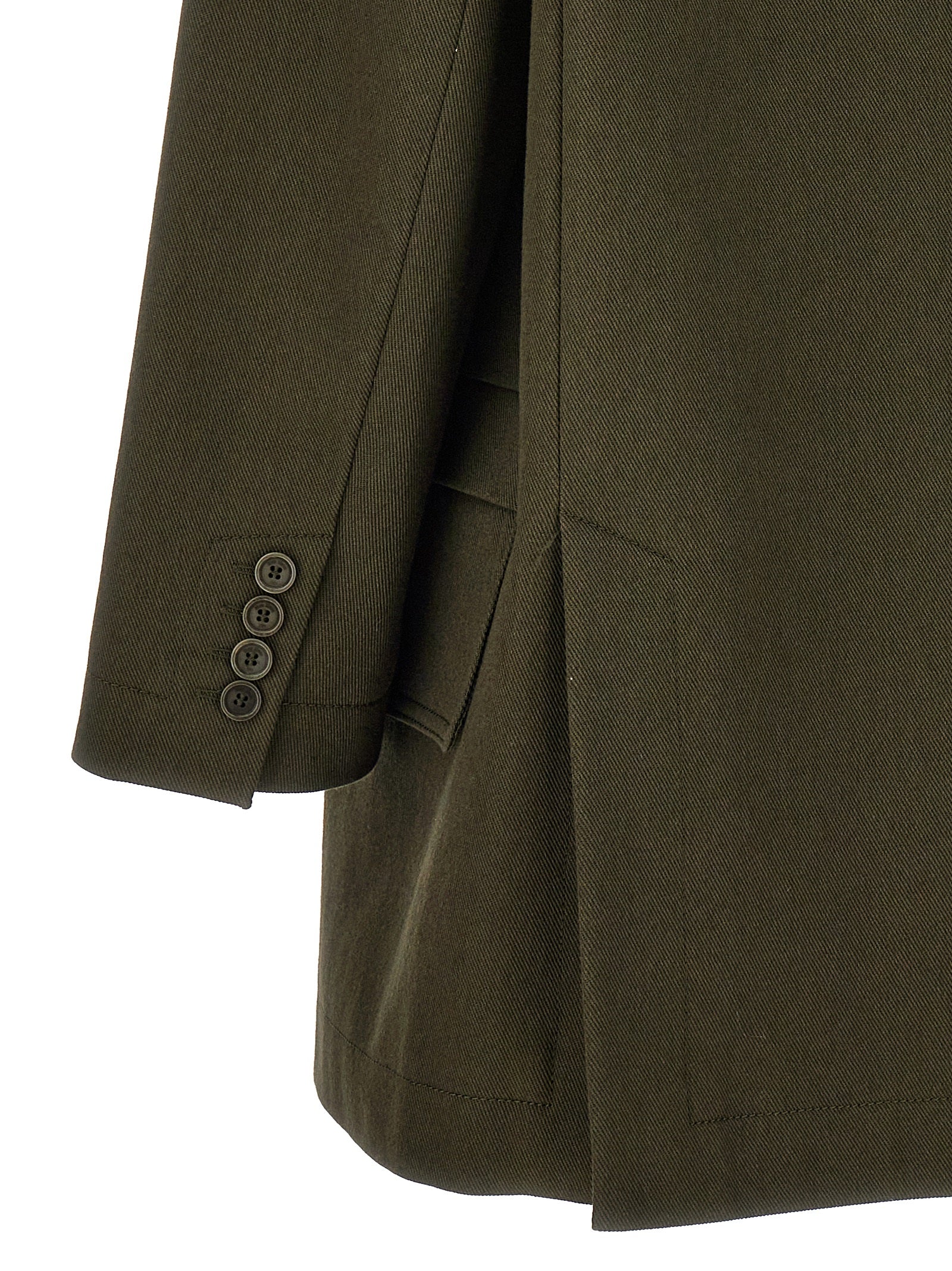 Max Mara Bicolor Cotton Full-Length Jacket Max Mara