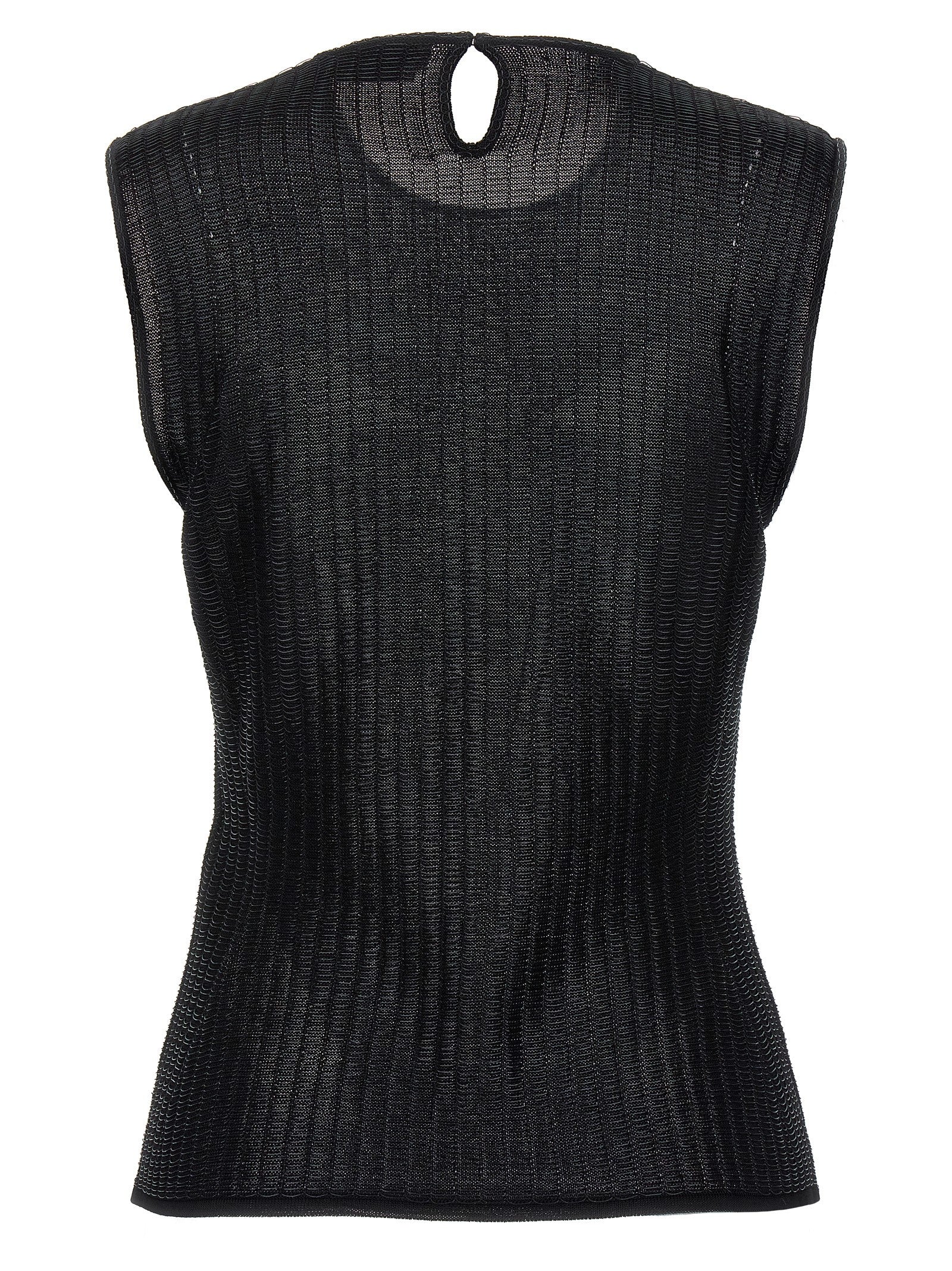 Alexander McQueen Black Viscose Sleeveles T-Shirt Alexander McQueen