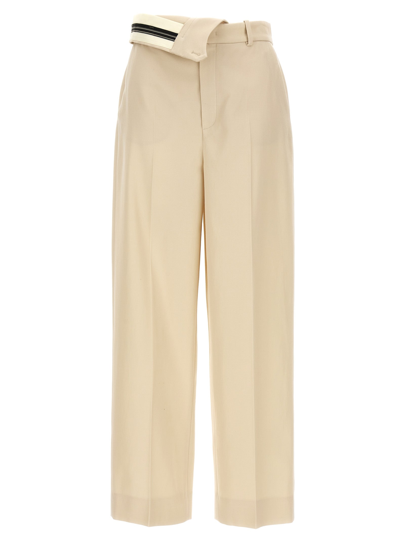Fendi Beige Wool Casual Pants Fendi
