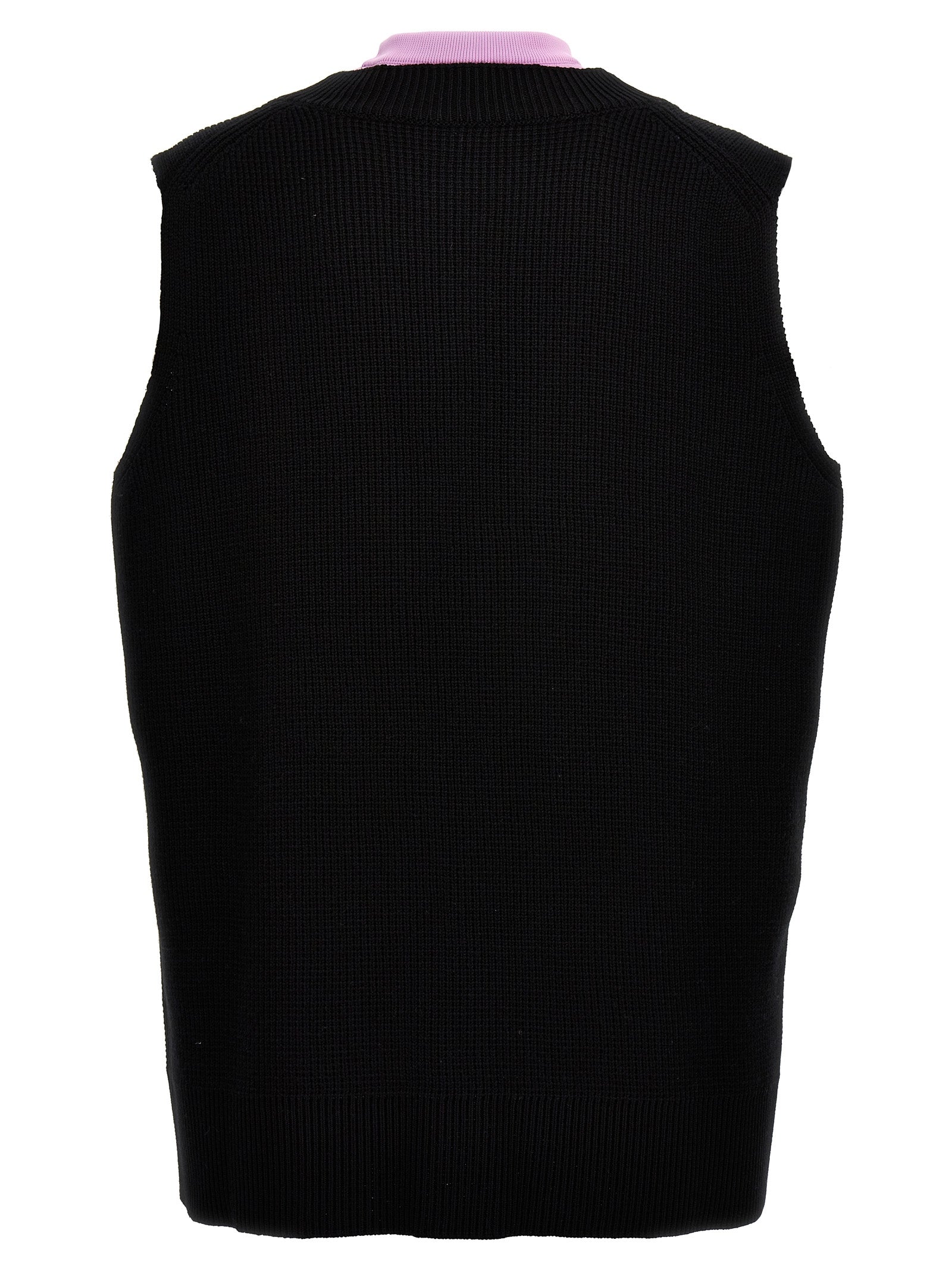 Jil Sander Multicolor Wool Sleeveles Sweater Jil Sander