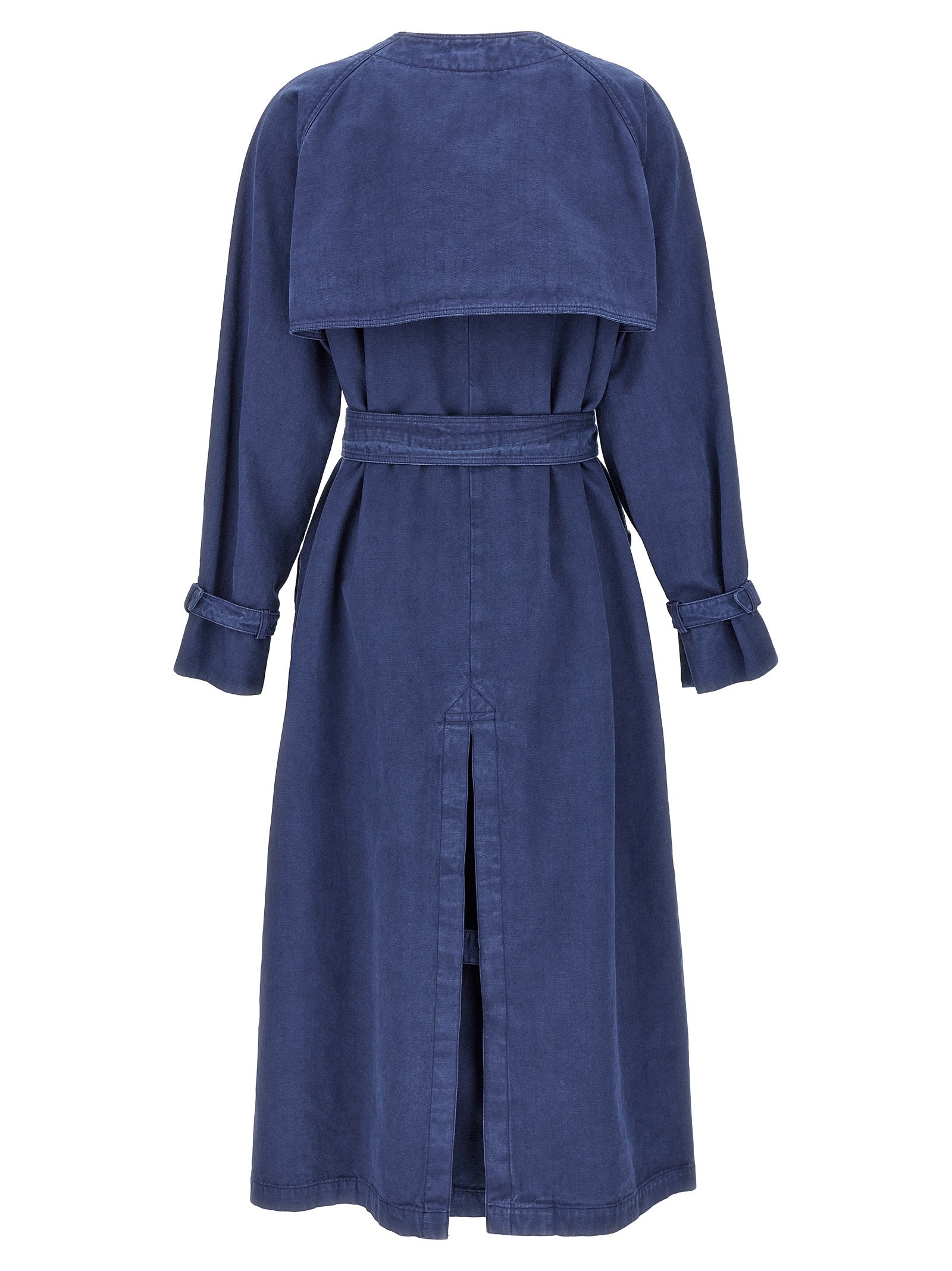 Max Mara Blue Cotton Coat Max Mara