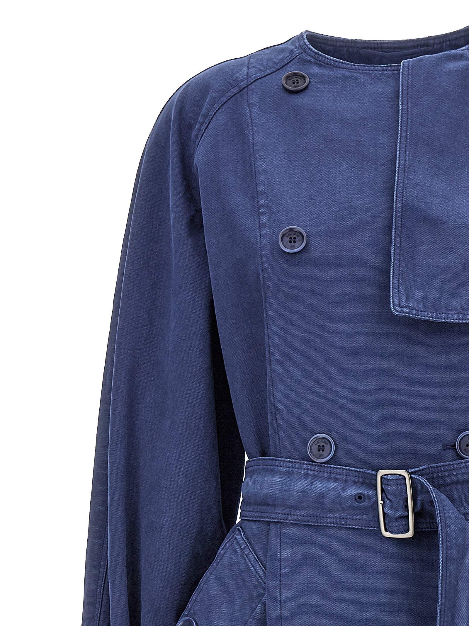 Max Mara Blue Cotton Coat Max Mara
