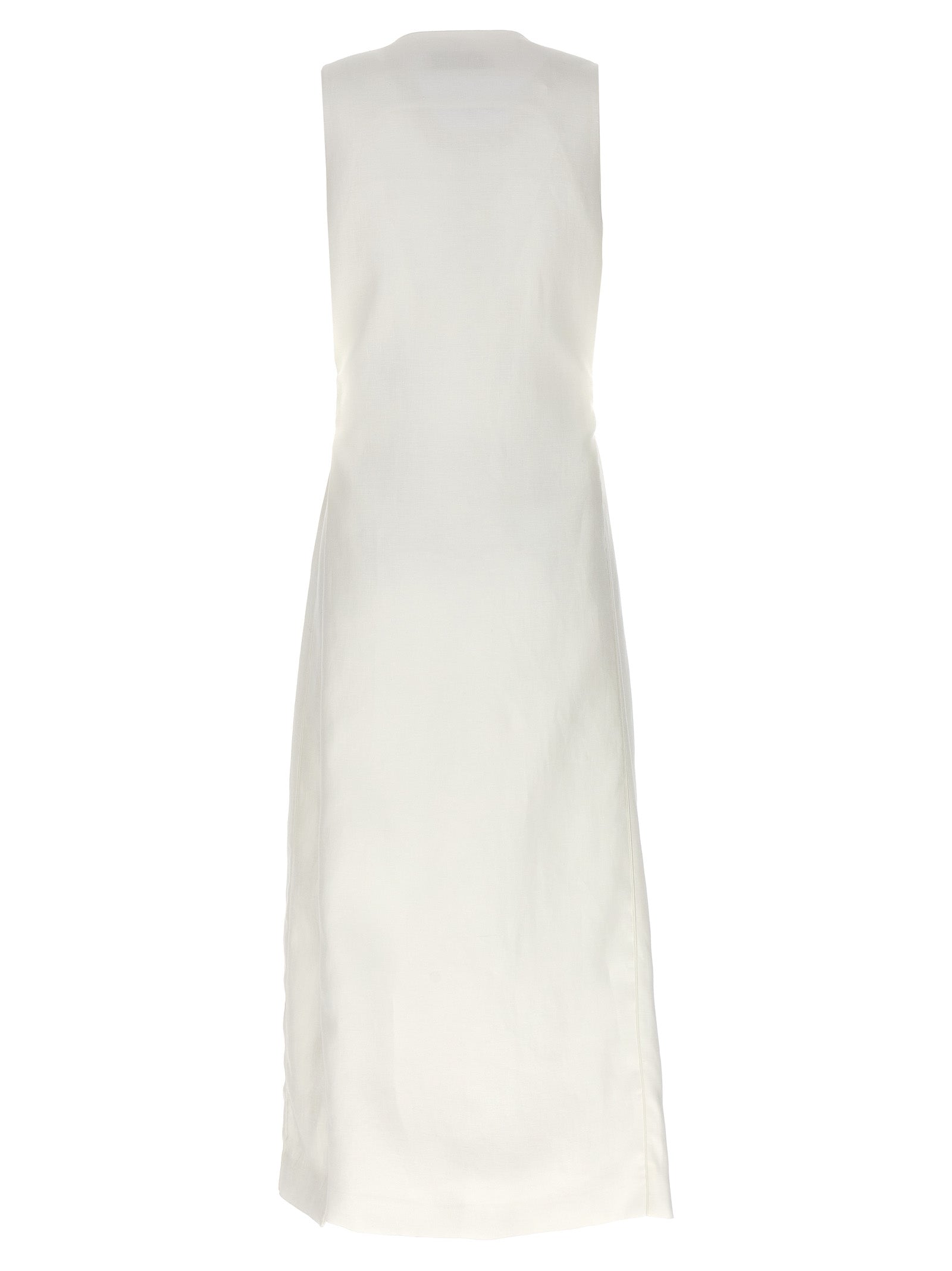 Max Mara White Flax Sleeveless Jacket Max Mara