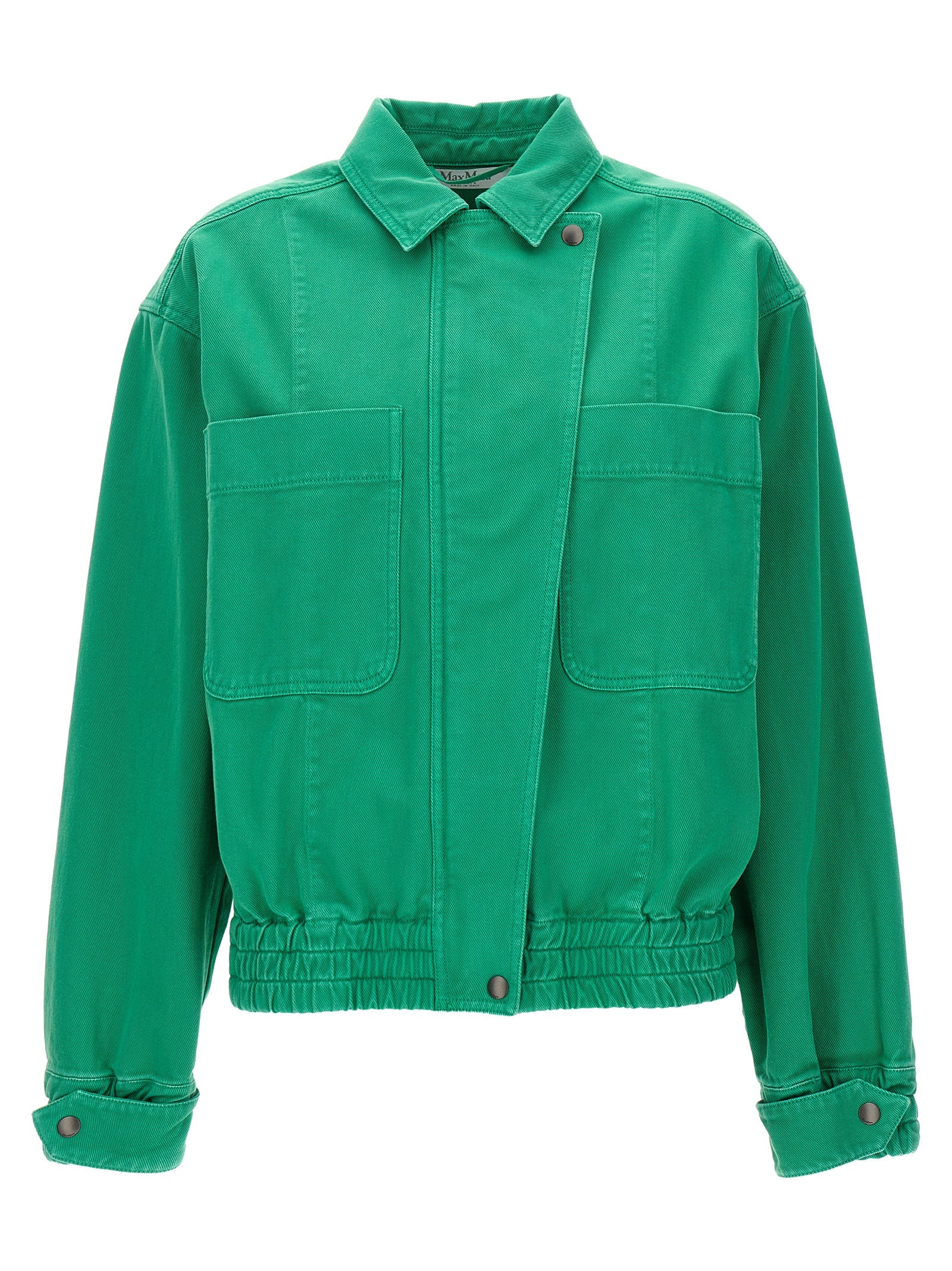 Max Mara Bicolor Cotton Full-Length Jacket Max Mara