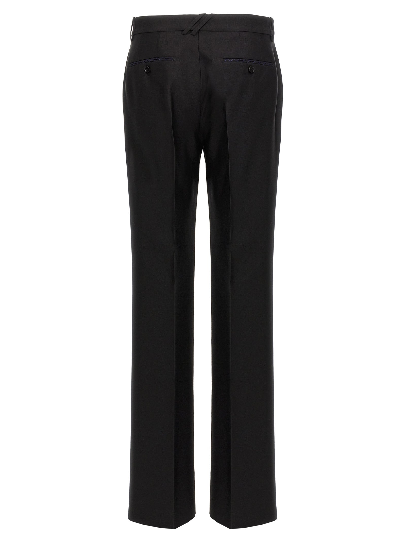 Burberry Black Virgin Wool Dress Pants Burberry